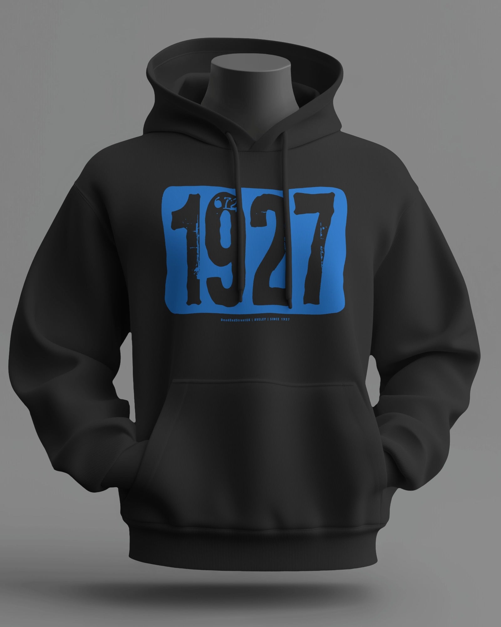 aveley since 1927 midweight hoodie - Blue   Black - Black Hoodie