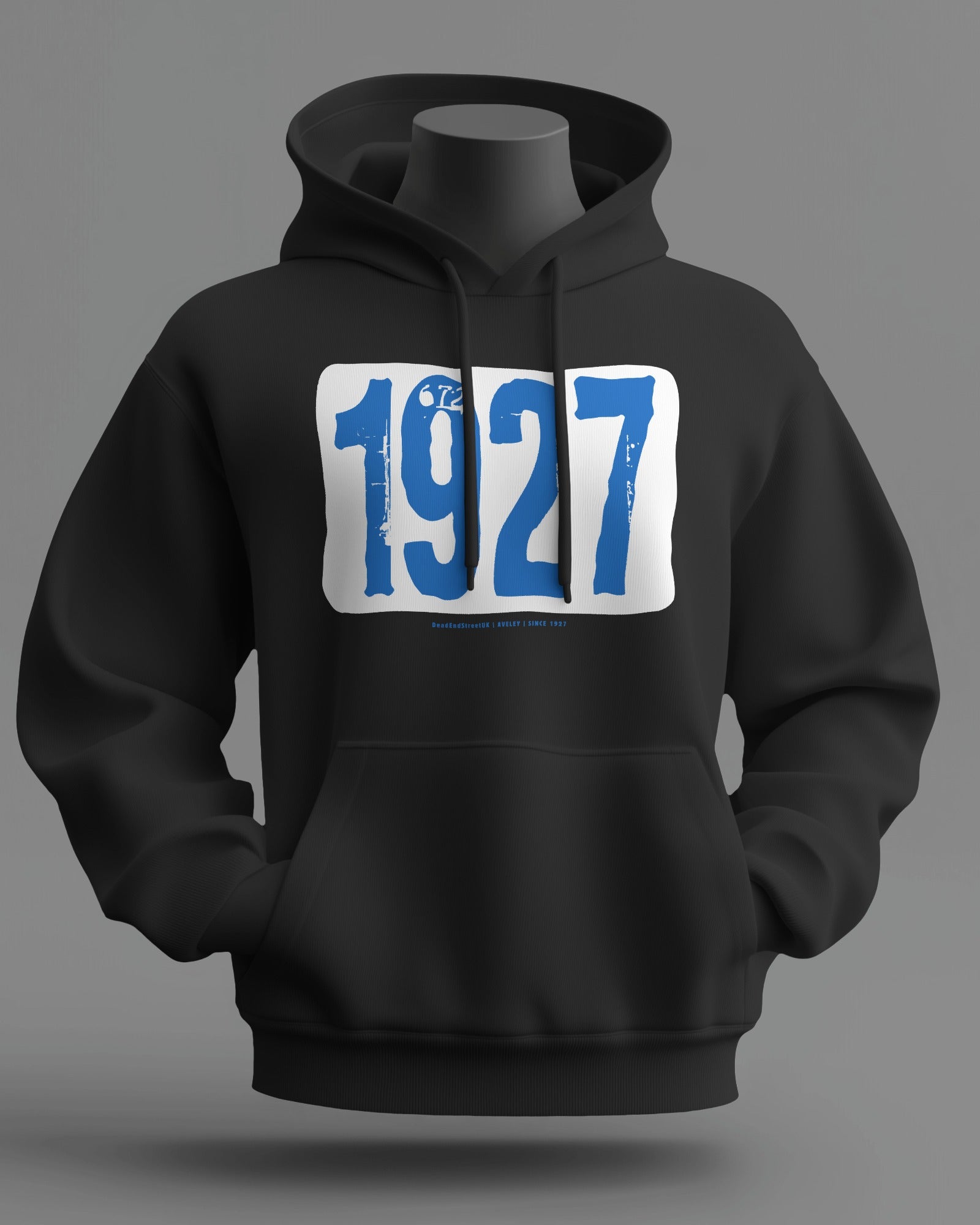aveley since 1927 midweight hoodie - White - Black Hoodie
