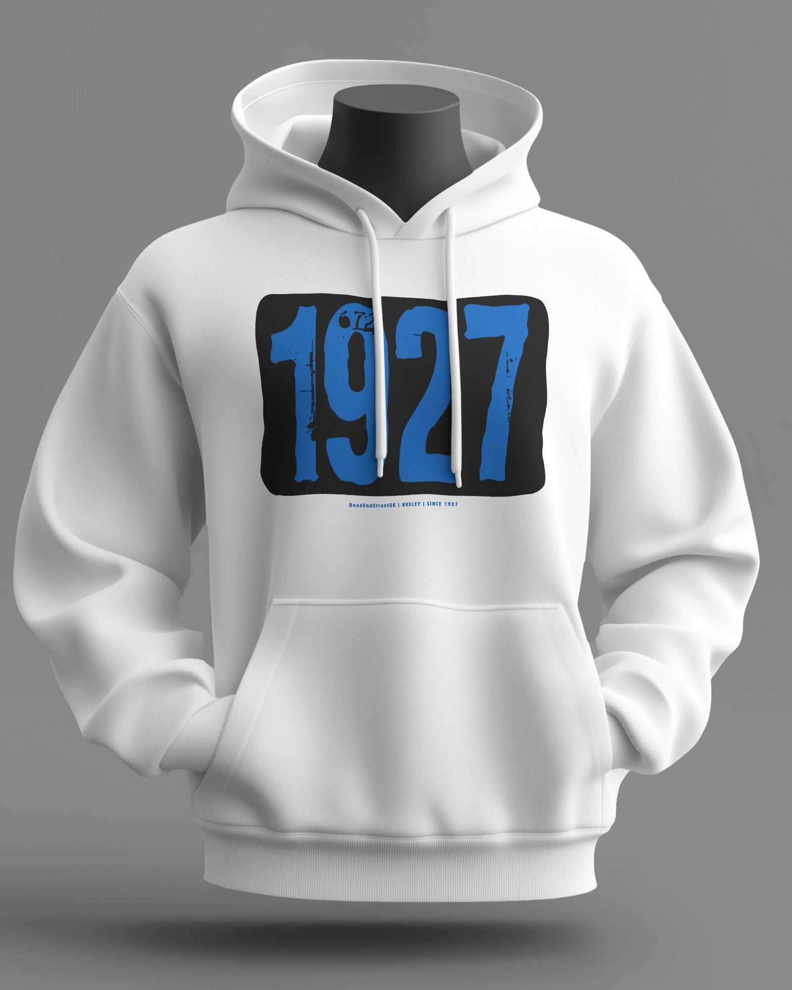 aveley since 1927 midweight hoodie - Black - White Hoodie