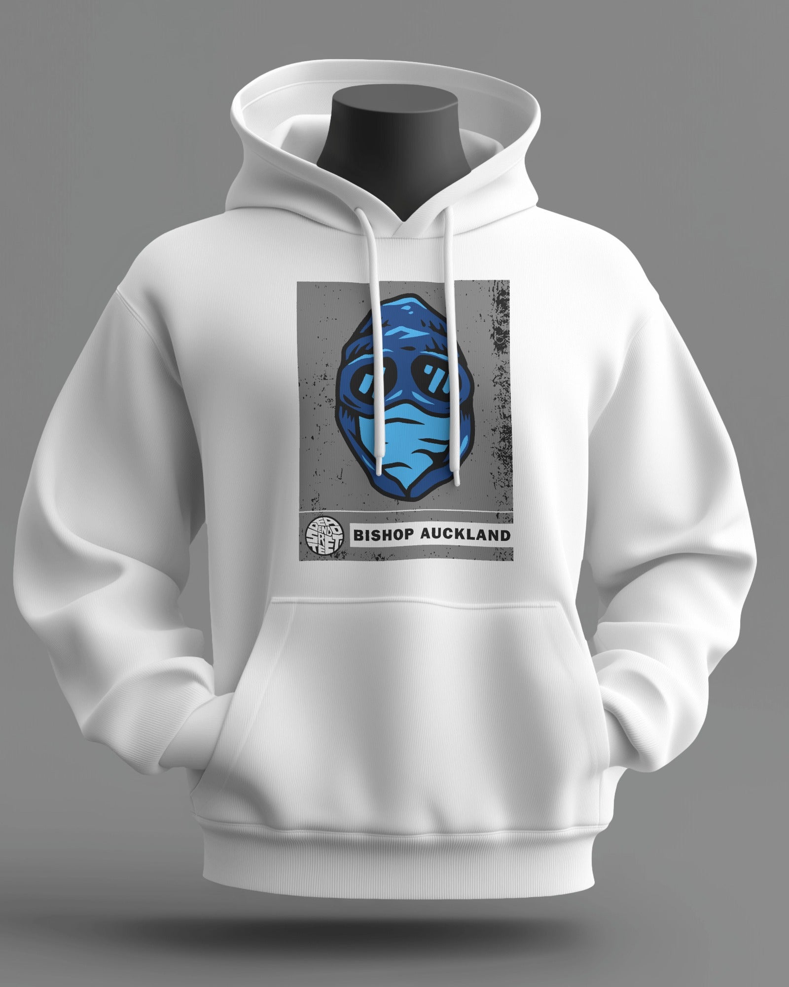 bishop auckland the regional series midweight hoodie - white