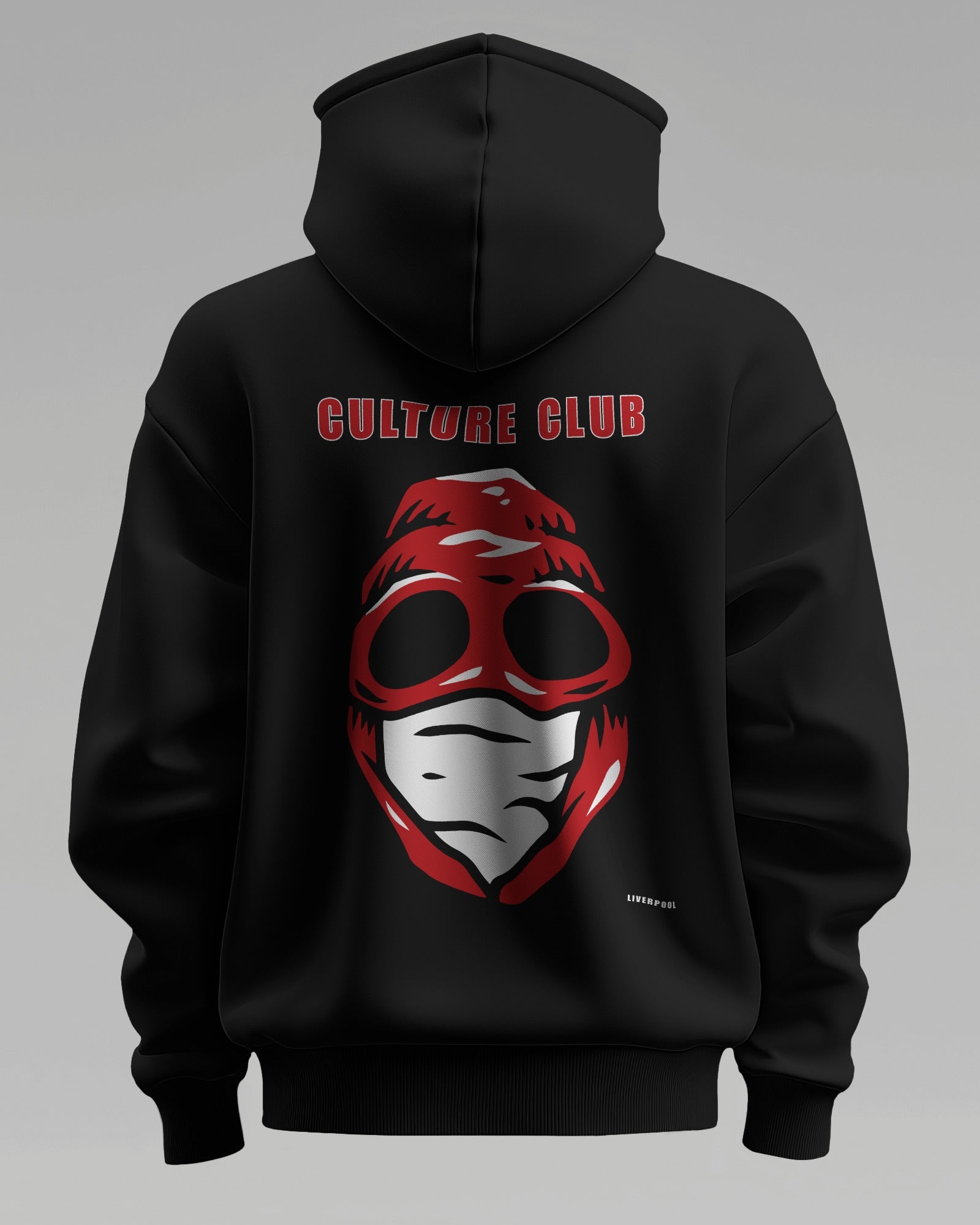 culture club liverpool the regional series hoodie loud edition - White - Black Hoodie