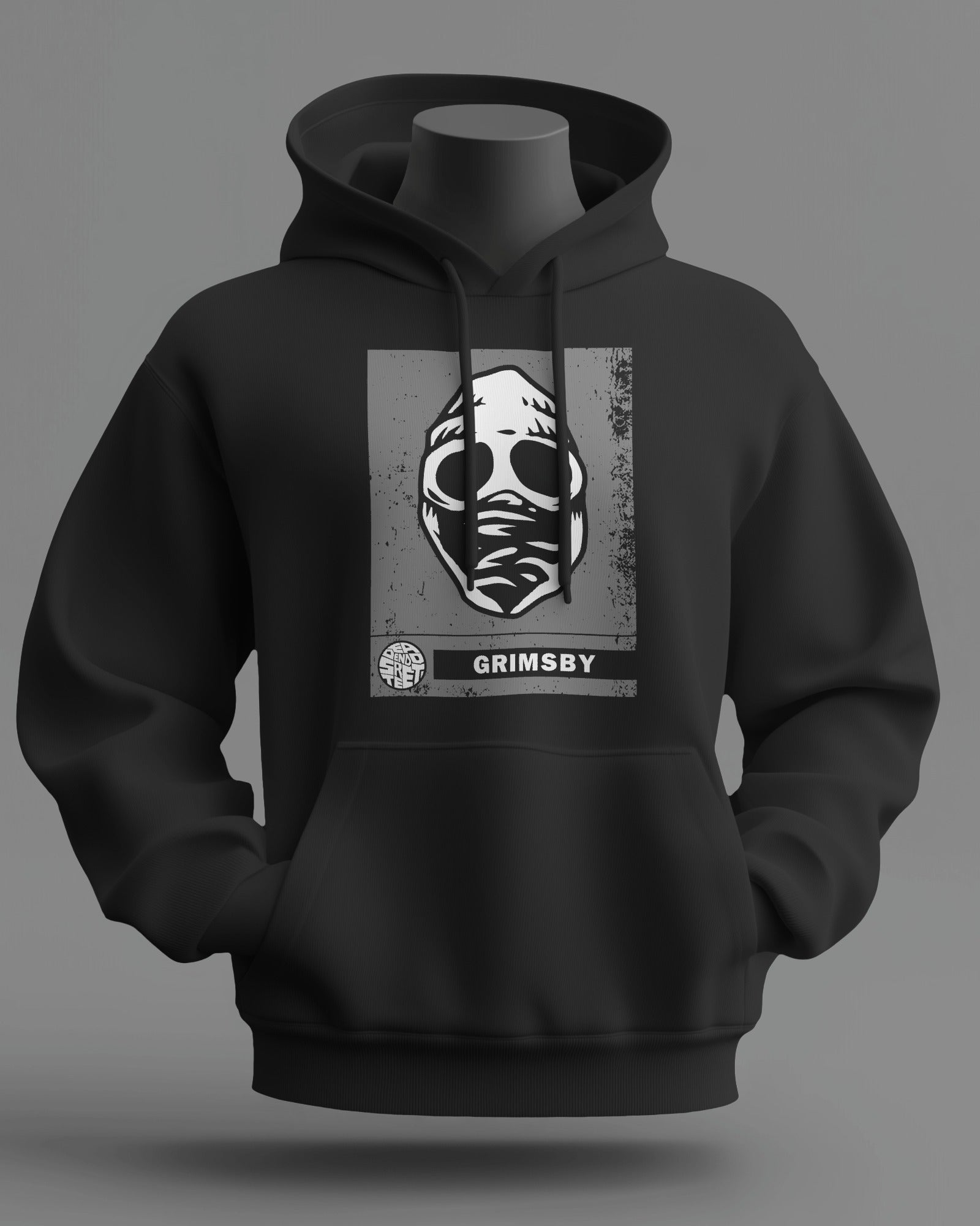 GRIMSBY (Black White) | The Regional Series Midweight Hoodie
