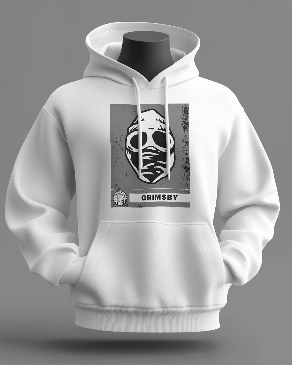 GRIMSBY (Black White) | The Regional Series Midweight Hoodie