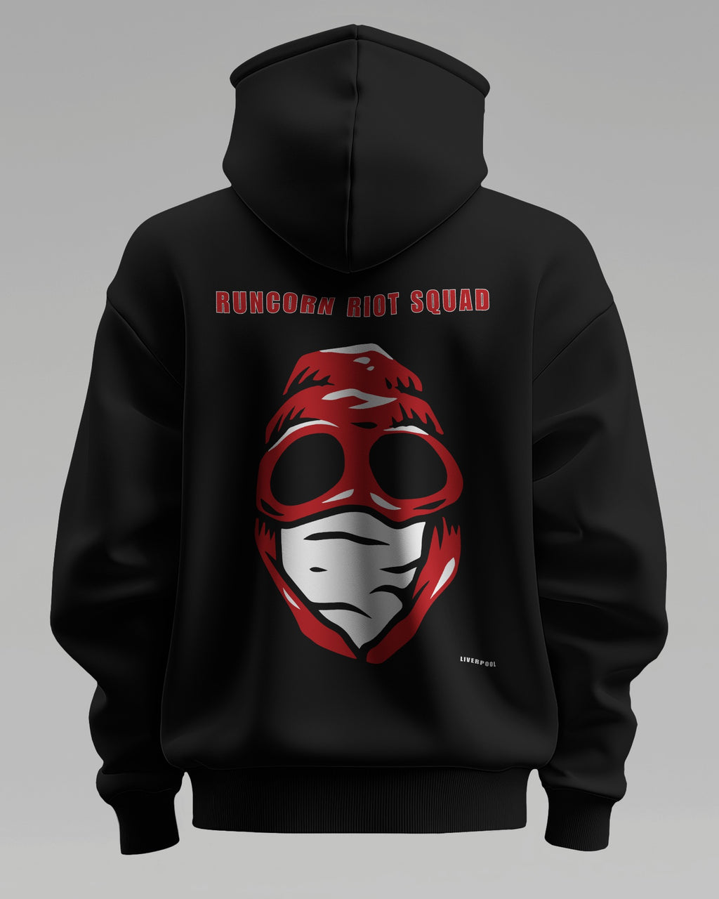 runcorn riot squad liverpool the regional series hoodie loud edition - Red - Black Hoodie