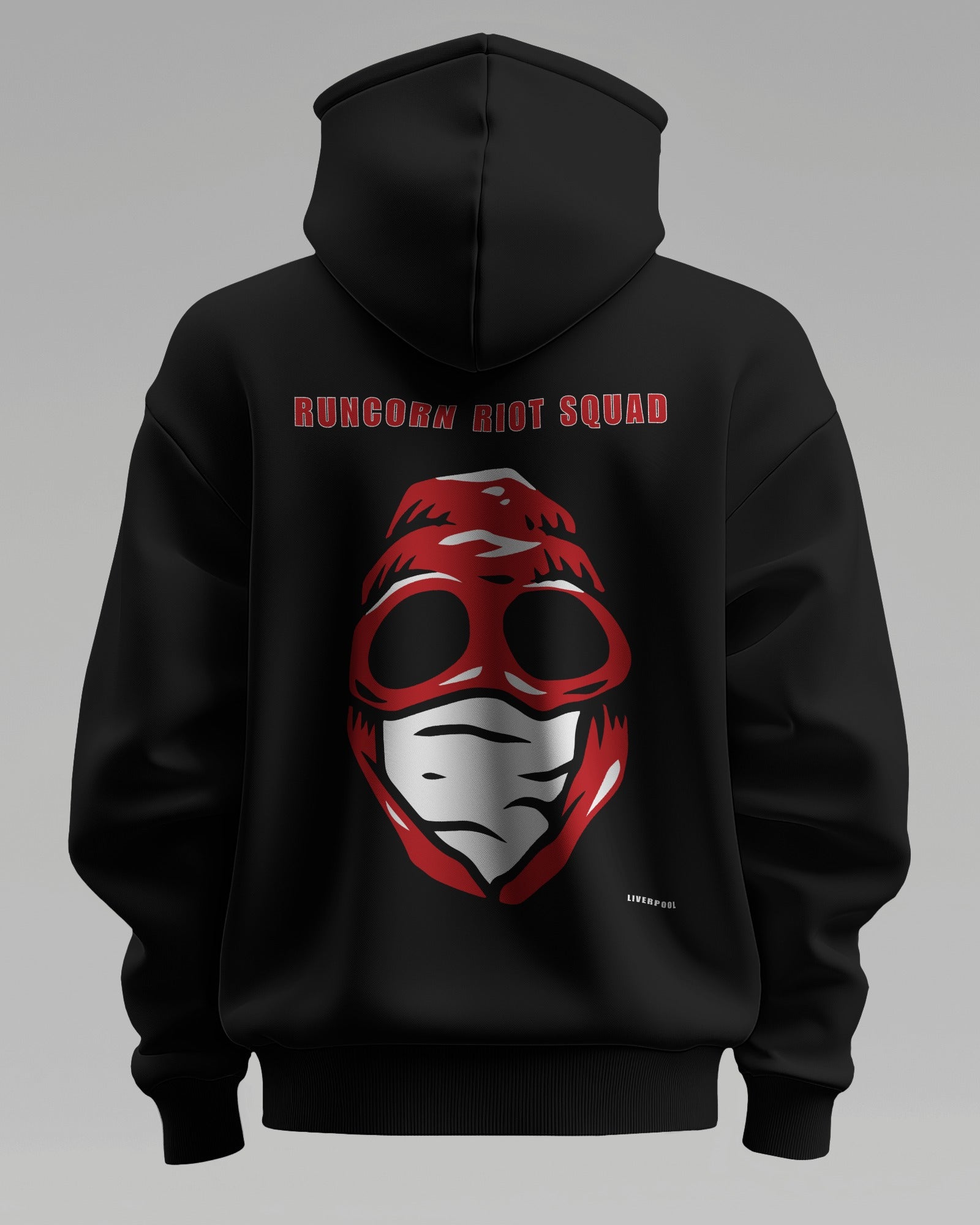 runcorn riot squad liverpool the regional series hoodie loud edition - Red - Black Hoodie