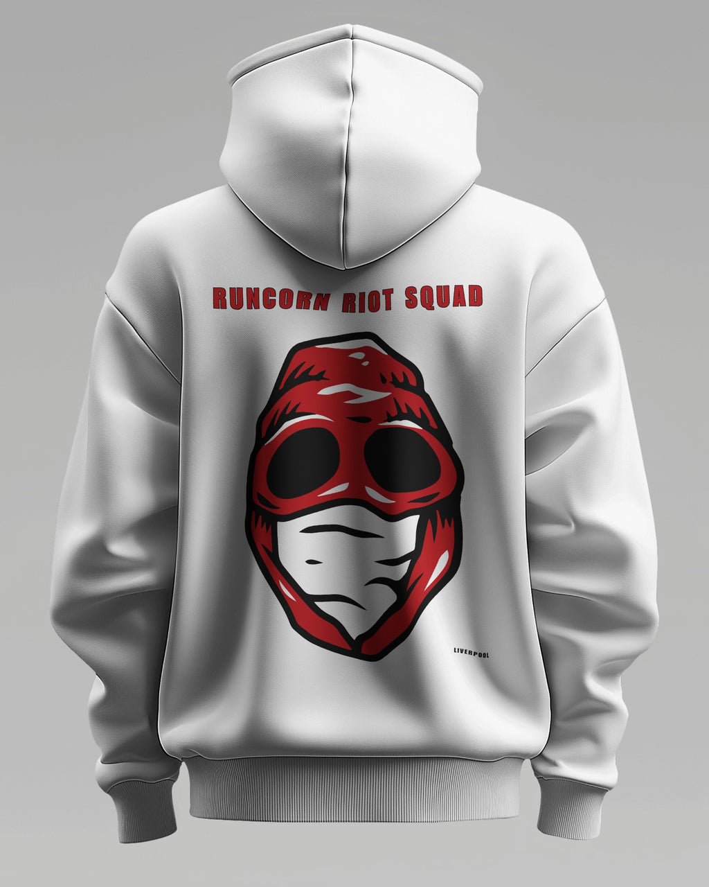 runcorn riot squad liverpool the regional series hoodie loud edition - White - Black Hoodie