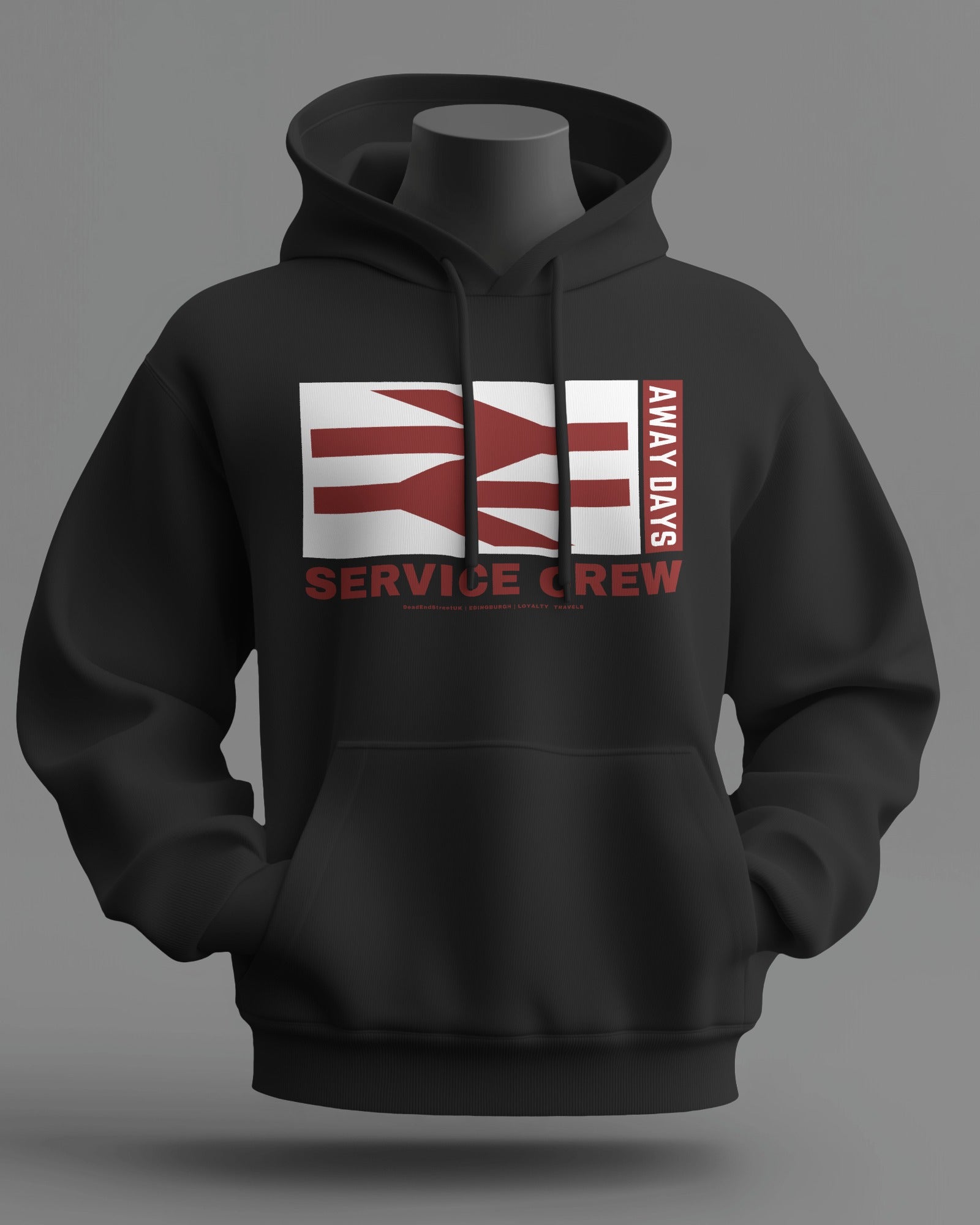 SERVICE CREW Midweight Hoodie | Hearts Hooligan Firm | Loyalty Travels