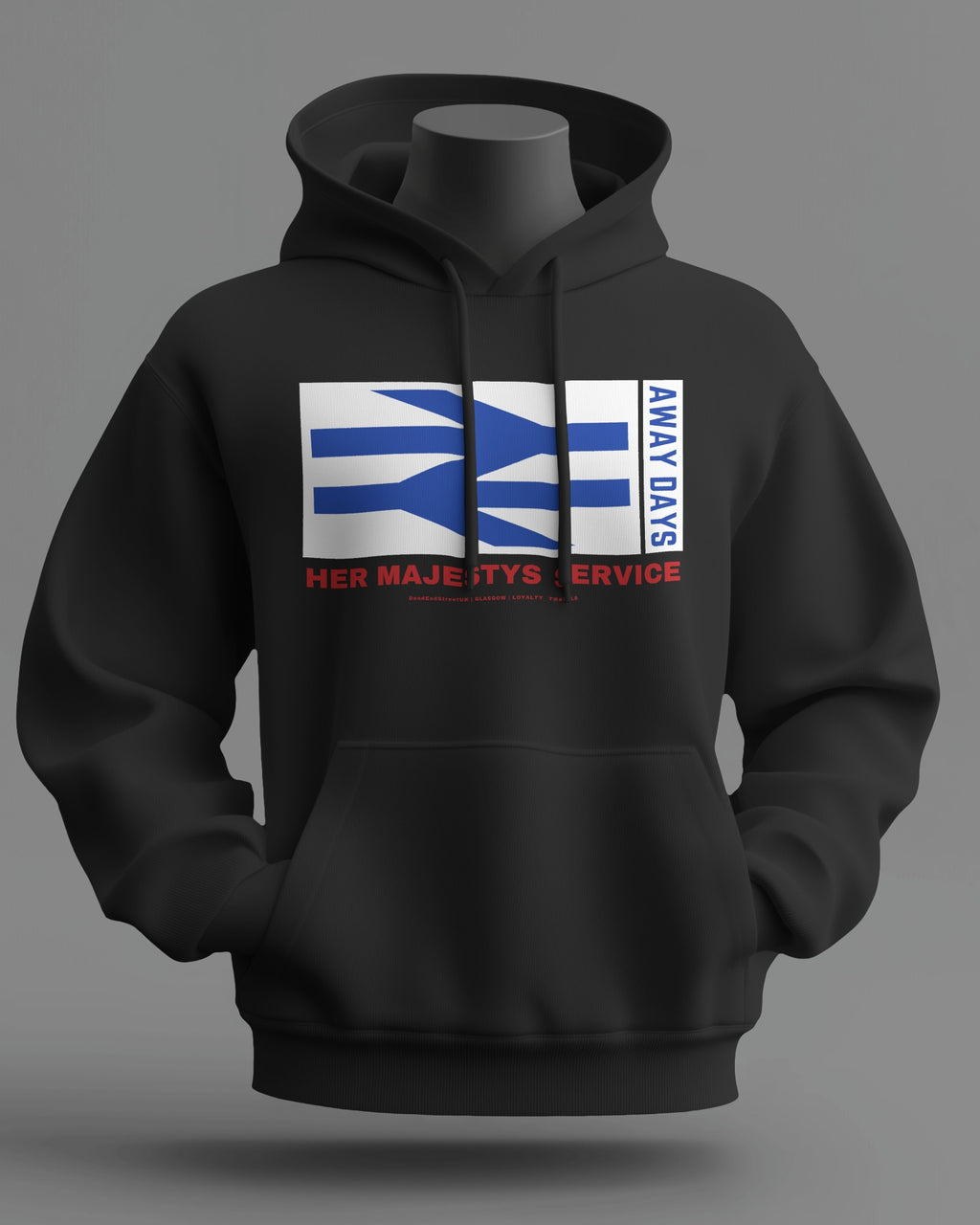 HER MAJESTYS SERVICE Midweight Hoodie | Rangers Hooligan Firm | Loyalty Travels