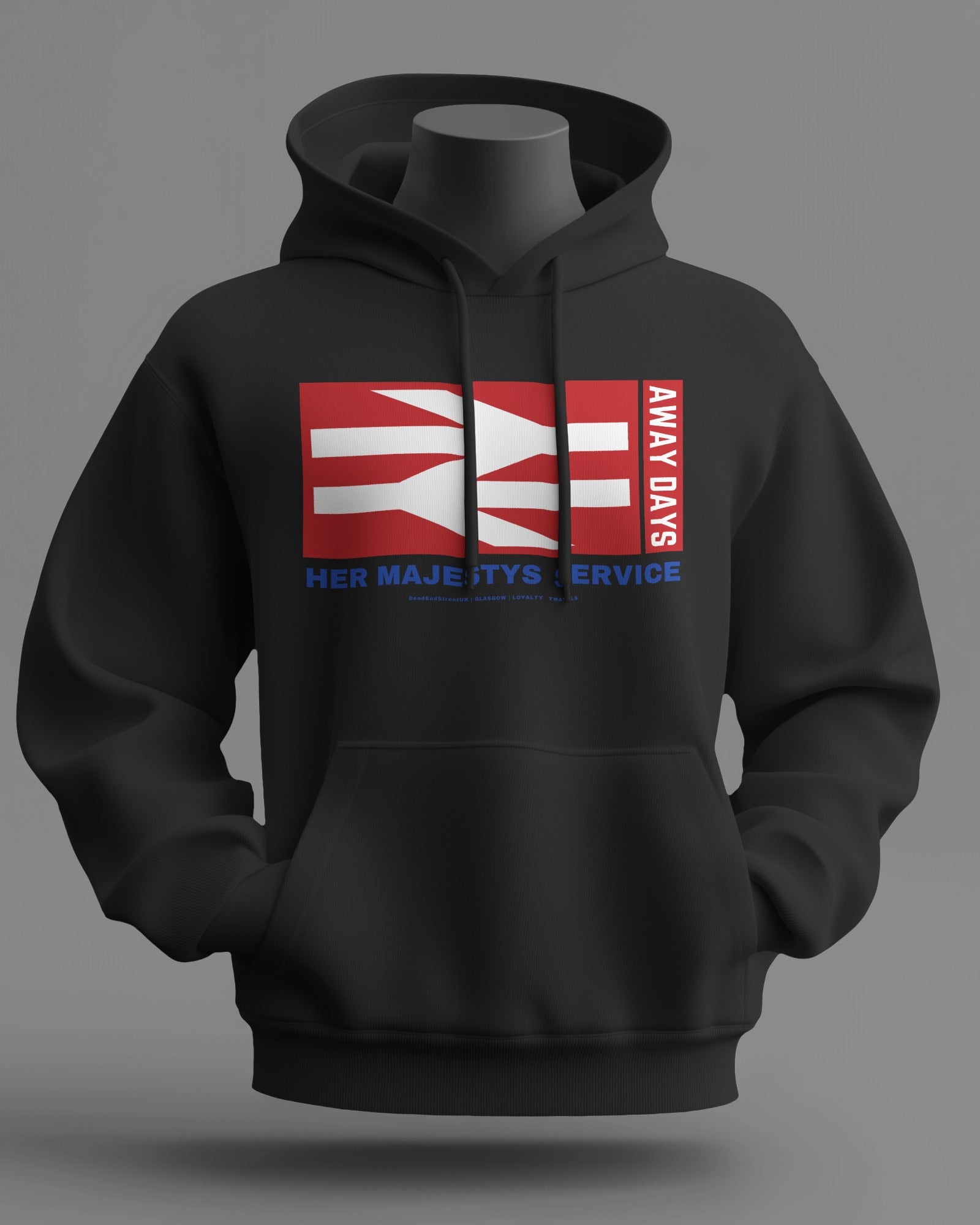 HER MAJESTYS SERVICE Midweight Hoodie | Rangers Hooligan Firm | Loyalty Travels