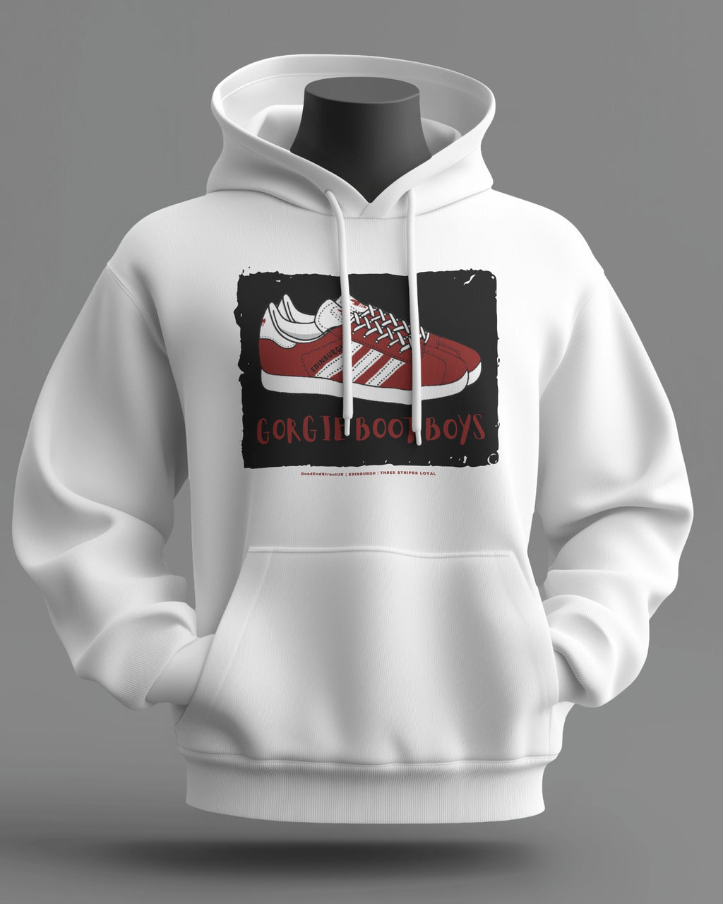 GORGIE BOOT BOYS Midweight Hoodie | Hearts Hooligan Firm | Three Stripes Loyal