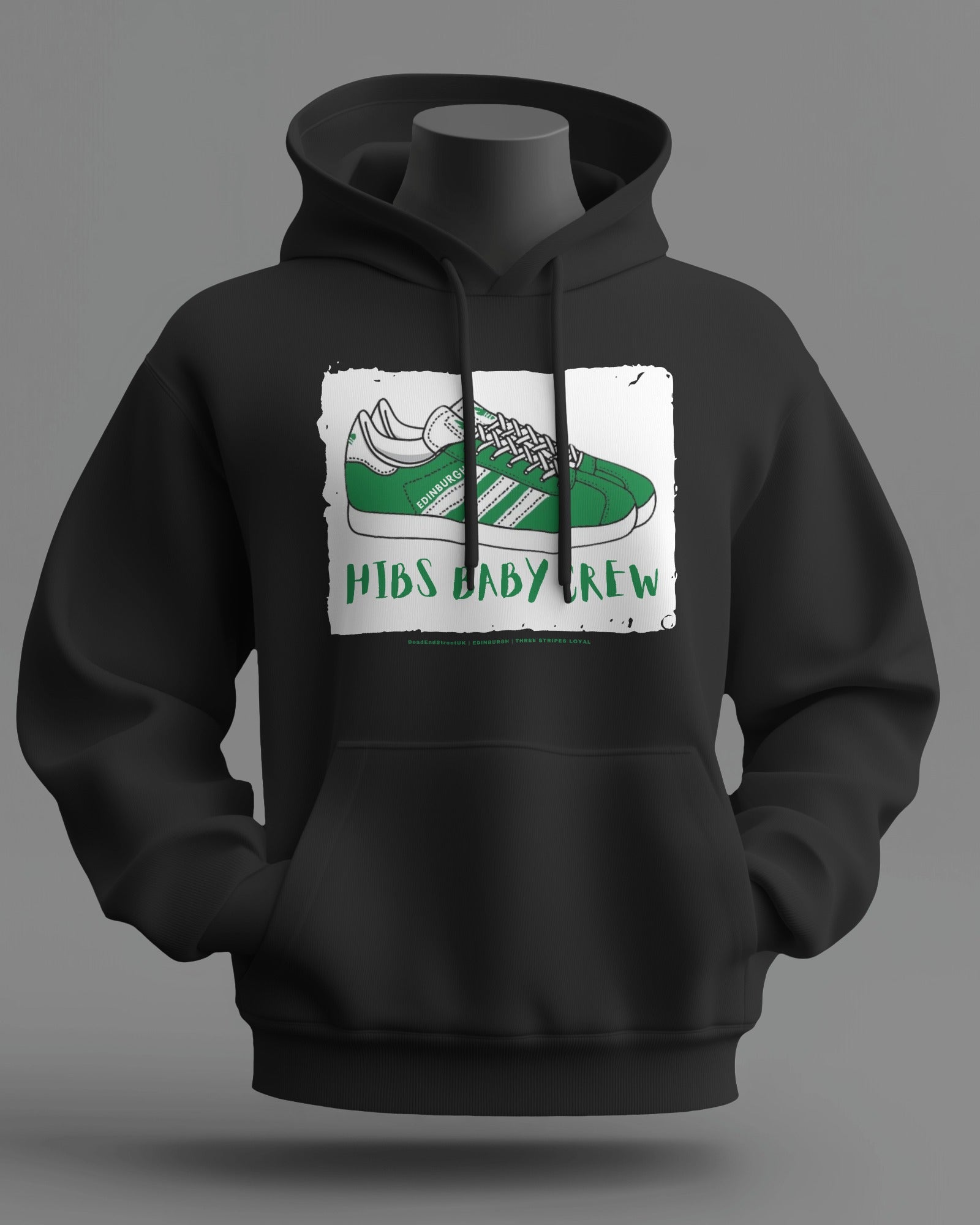 HIBS BABY CREW Midweight Hoodie | Hibernian Hooligan Firm | Three Stripes Loyal