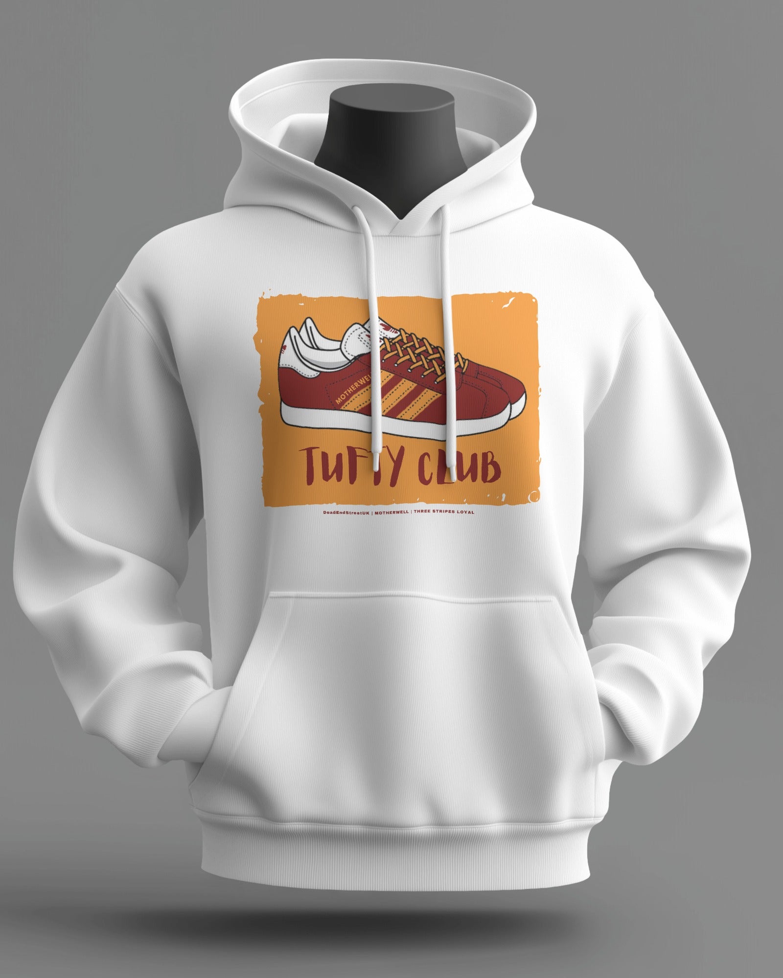 TUFTY CLUB Midweight Hoodie | Motherwell Hooligan Firm | Three Stripes Loyal