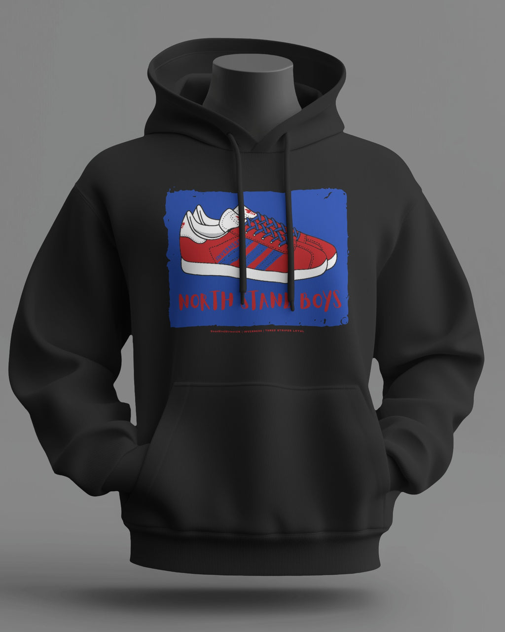 NORTH STAND BOYS Midweight Hoodie | Inverness Hooligan Firm | Three Stripes Loyal