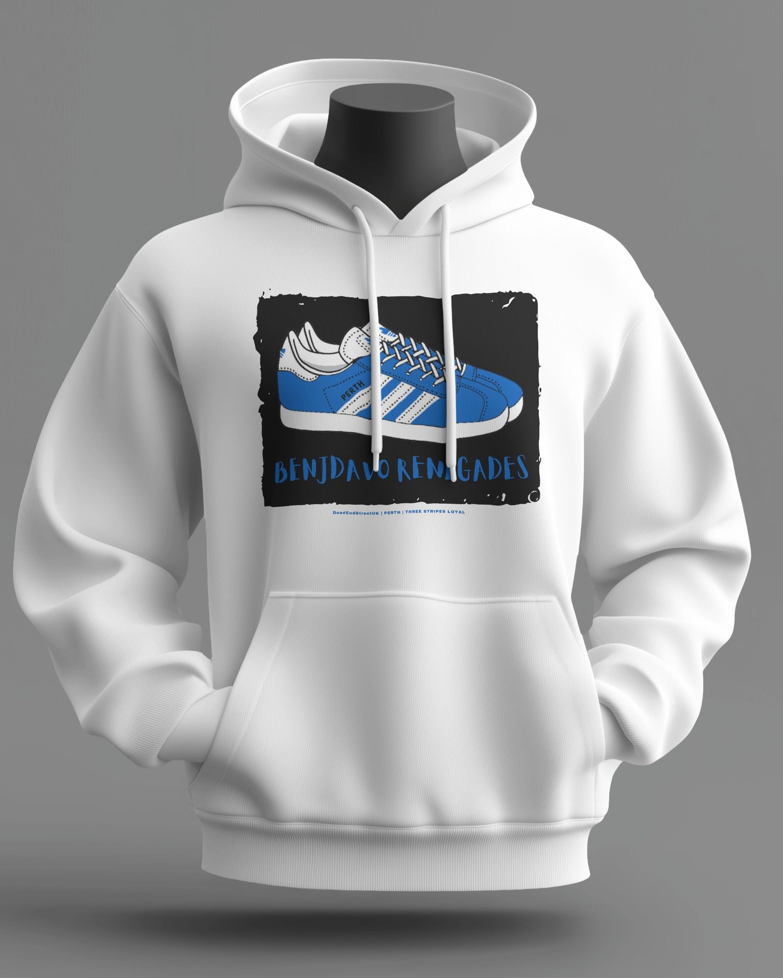 BENJDAVO RENEGADES Midweight Hoodie | St Johnstone Hooligan Firm | Three Stripes Loyal