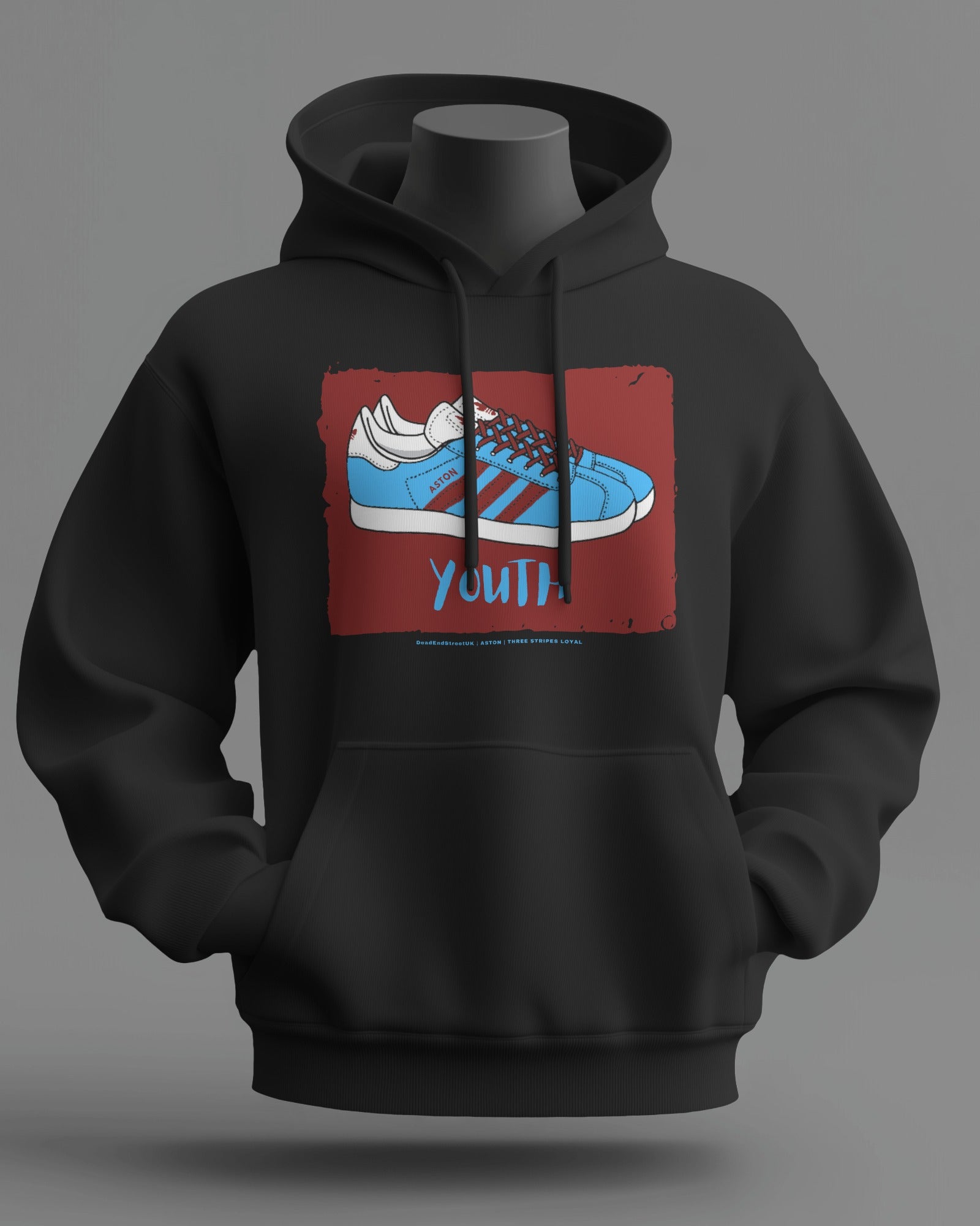 ASTON YOUTH Midweight Hoodie | Hooligan Firm West Midlands | Three Stripes Loyal