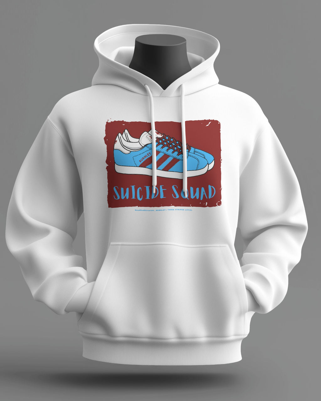 SUICIDE SQUAD Midweight Hoodie | Burnley Hooligan Firm | Three Stripes Loyal