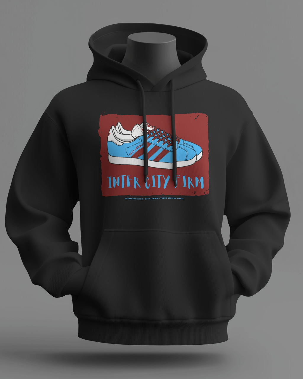 INTER CITY FIRM Midweight Hoodie | West Ham Hooligan Firm | Three Stripes Loyal