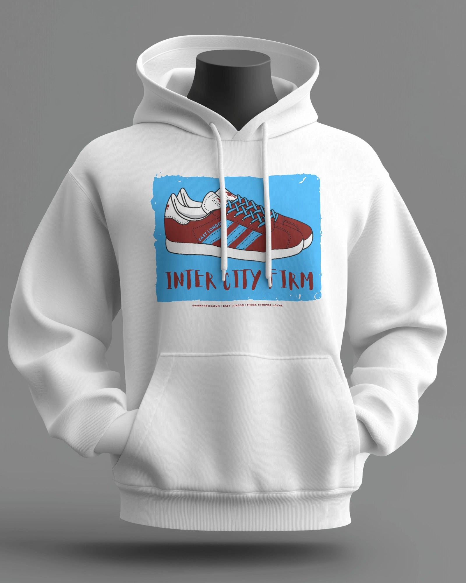 INTER CITY FIRM Midweight Hoodie | West Ham Hooligan Firm | Three Stripes Loyal