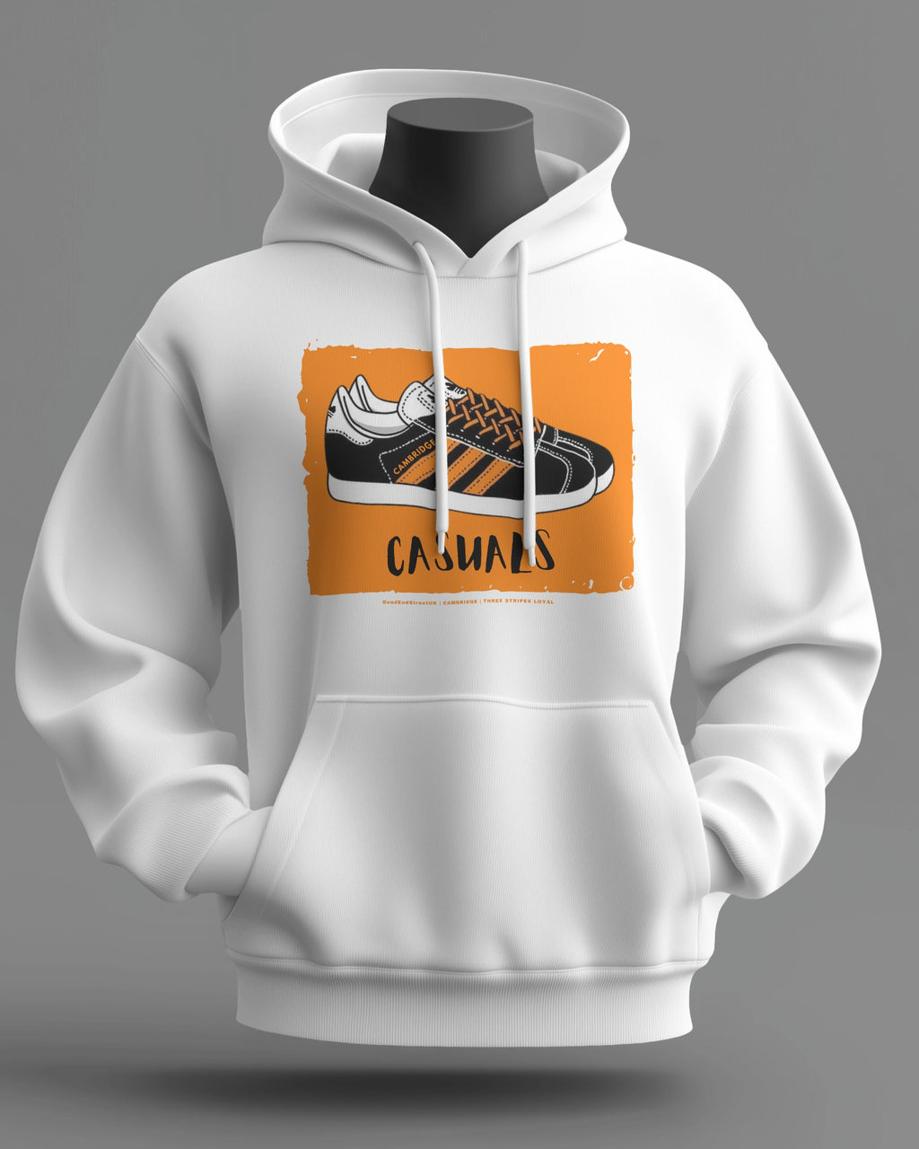 CASUALS Midweight Hoodie | Cambridge United Hooligan Firm | Three Stripes Loyal
