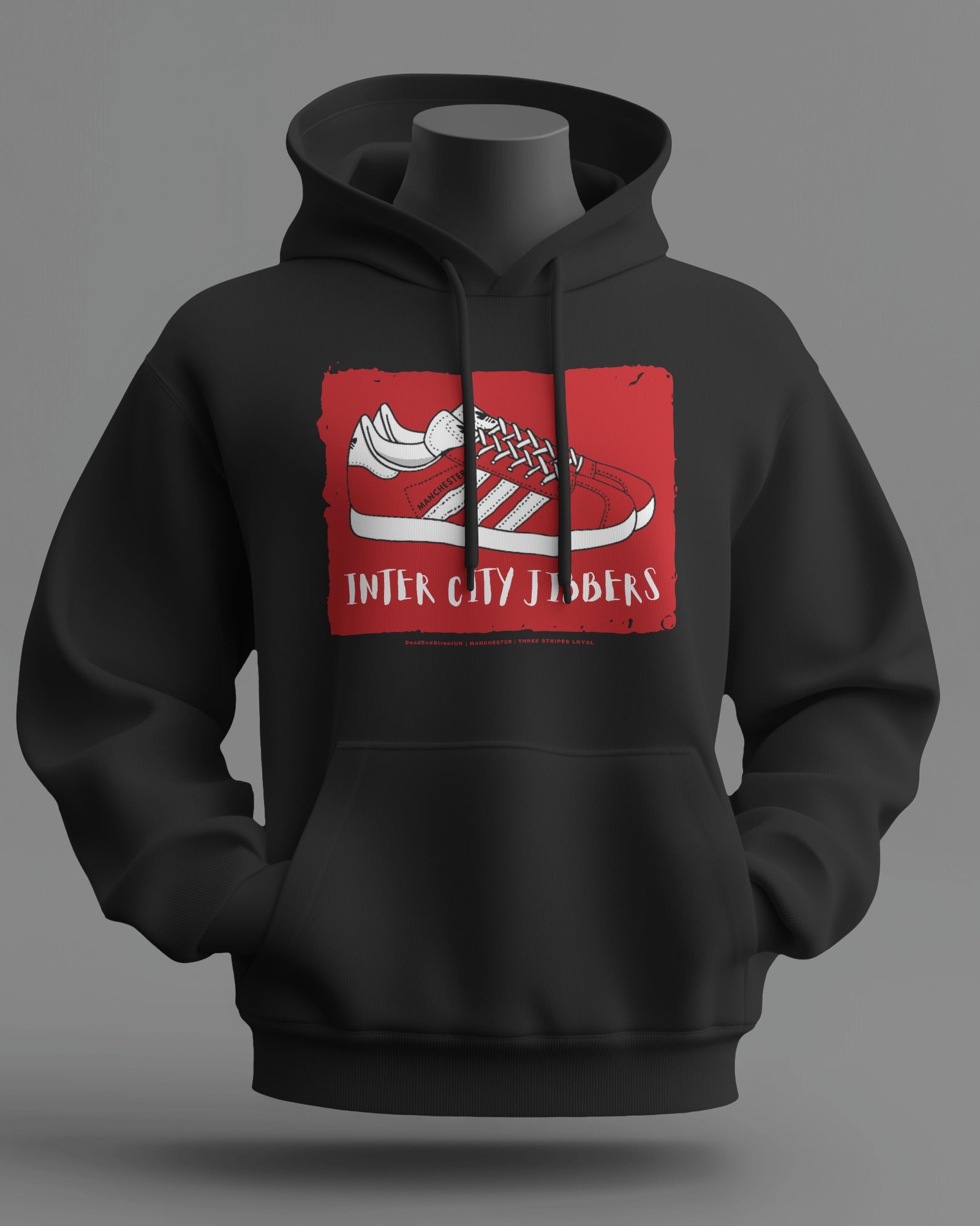 INTER CITY JIBBERS Midweight Hoodie | Manchester Hooligan Firm | Three Stripes Loyal