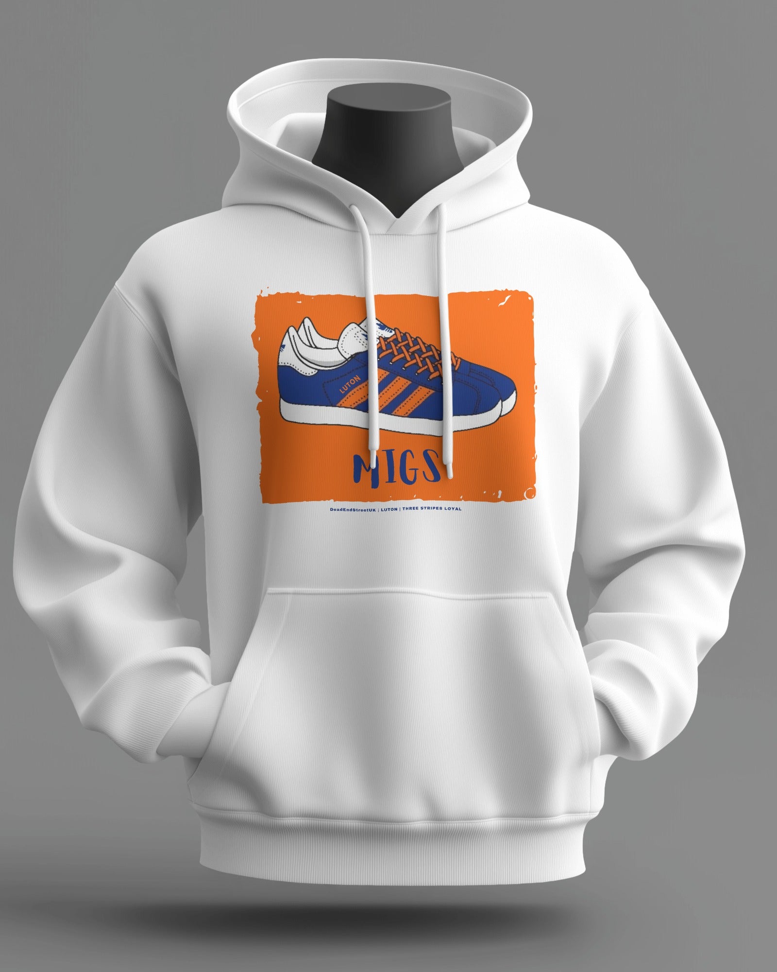 MIGS Midweight Hoodie | Luton Hooligan Firm | Three Stripes Loyal