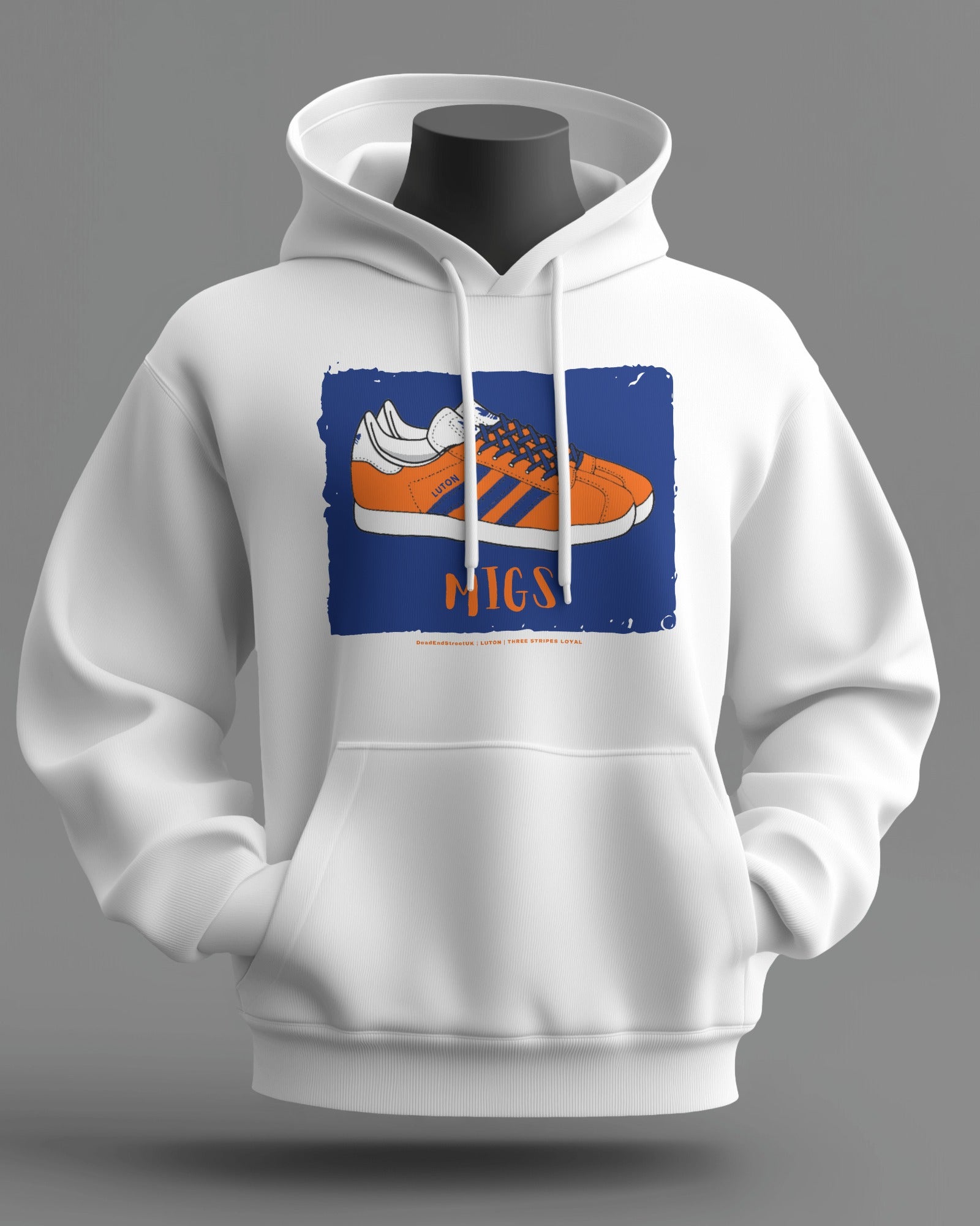 MIGS Midweight Hoodie | Luton Hooligan Firm | Three Stripes Loyal