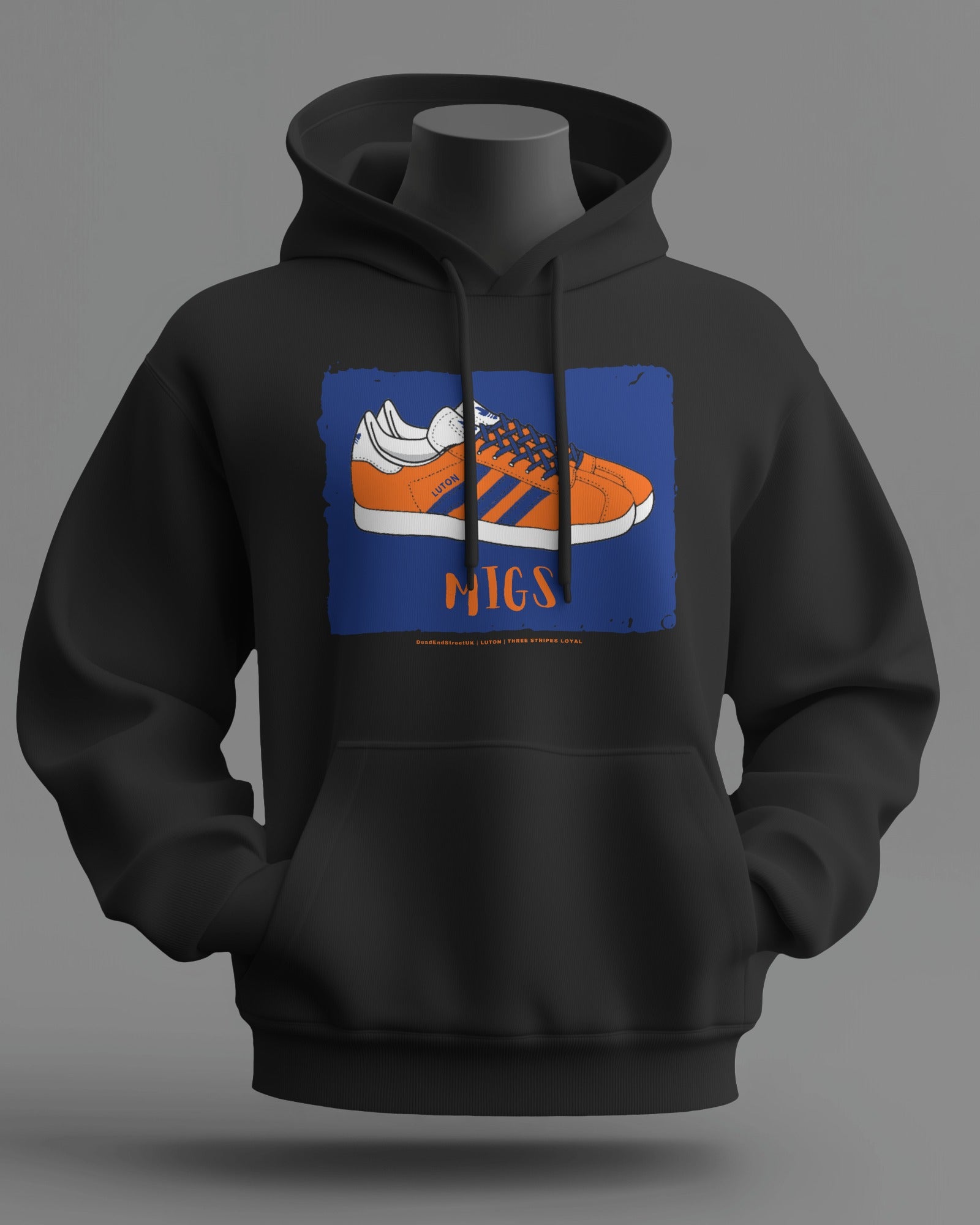 MIGS Midweight Hoodie | Luton Hooligan Firm | Three Stripes Loyal