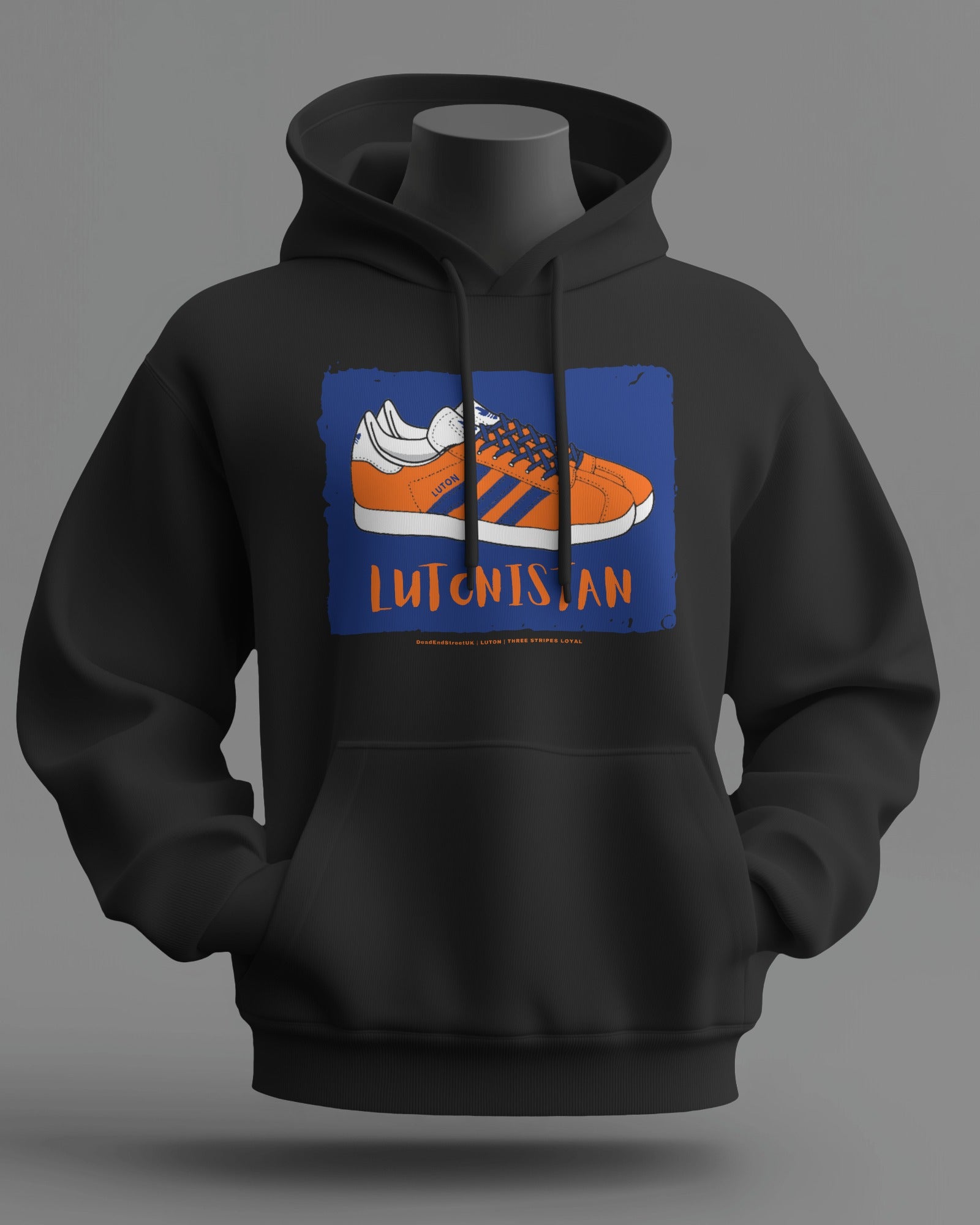 LUTONISTAN Midweight Hoodie | Luton Hooligan Firm | Three Stripes Loyal