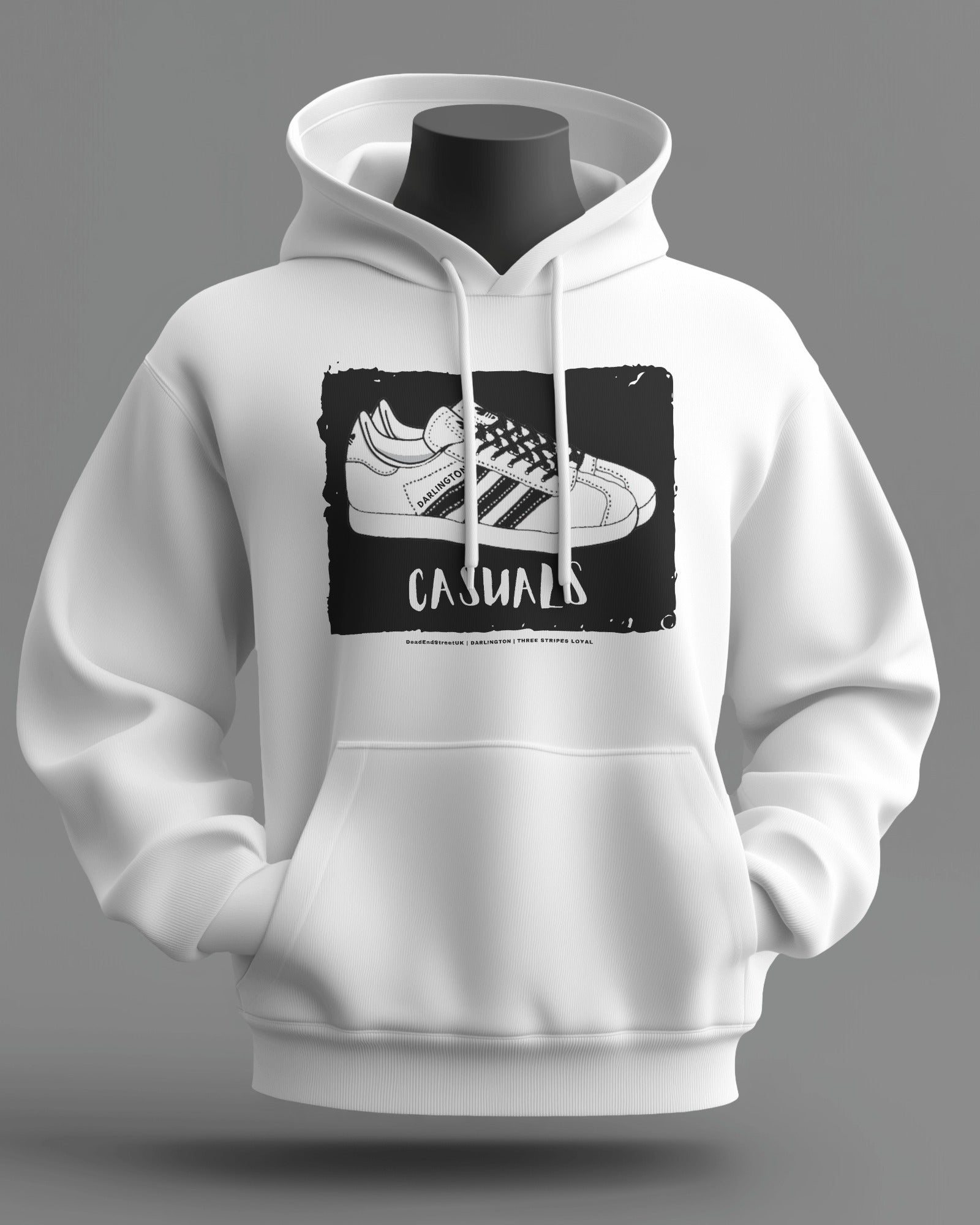 CASUALS Midweight Hoodie | Darlington Hooligan Firm | Three Stripes