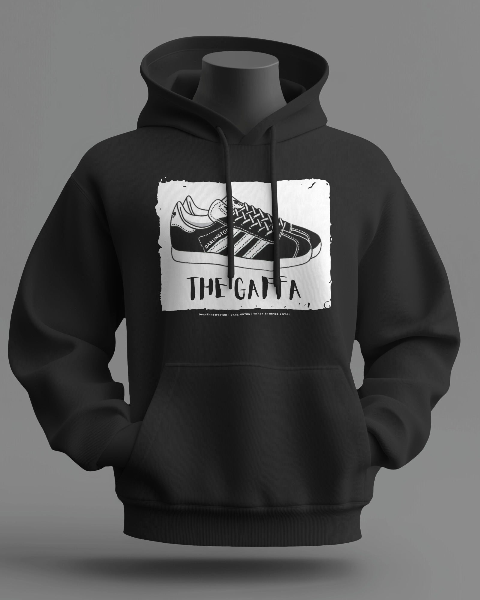THE GAFFA Midweight Hoodie | Darlington Hooligan Firm | Three Stripes