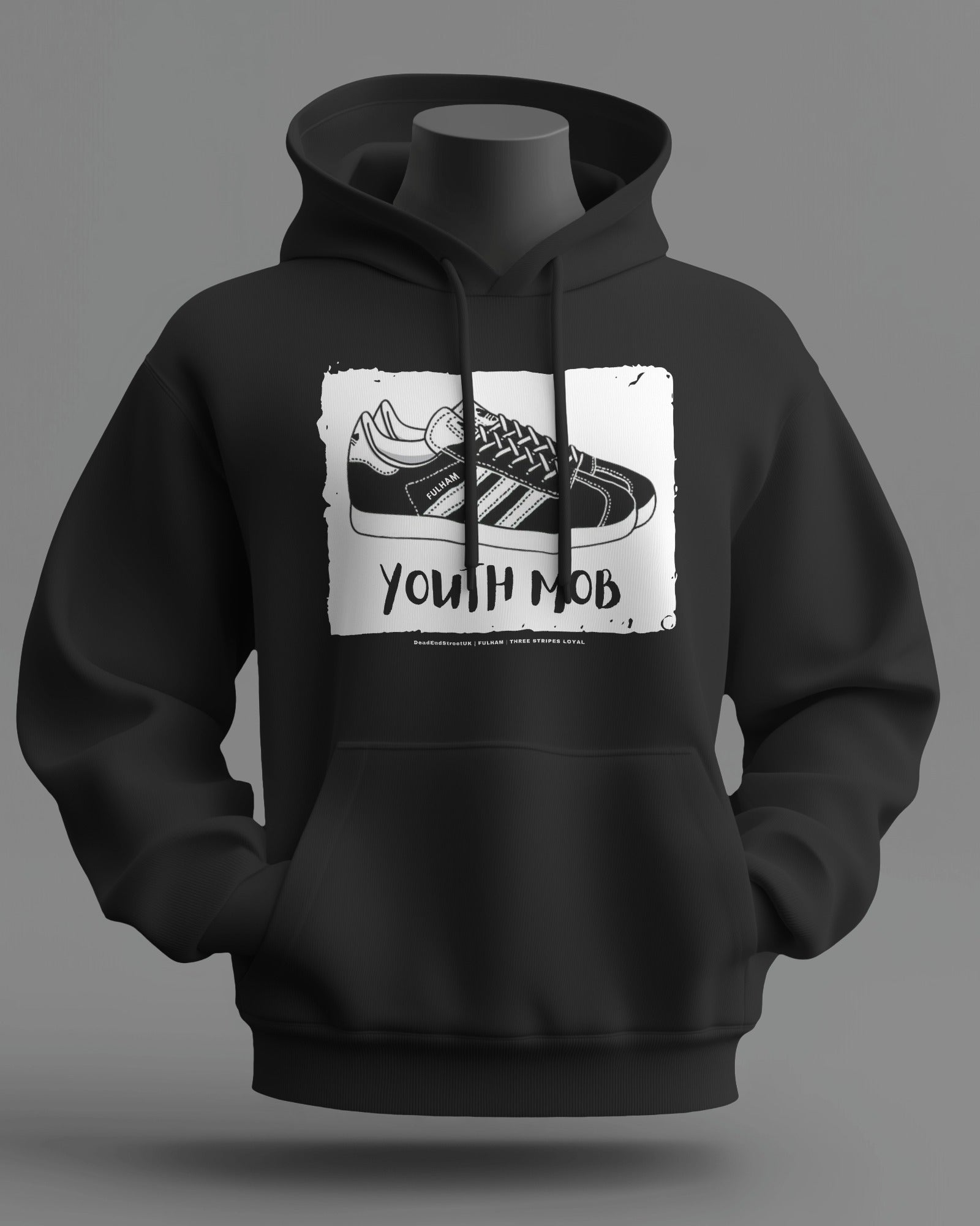 YOUTH MOB Midweight Hoodie | Fulham Hooligan Firm | Three Stripes