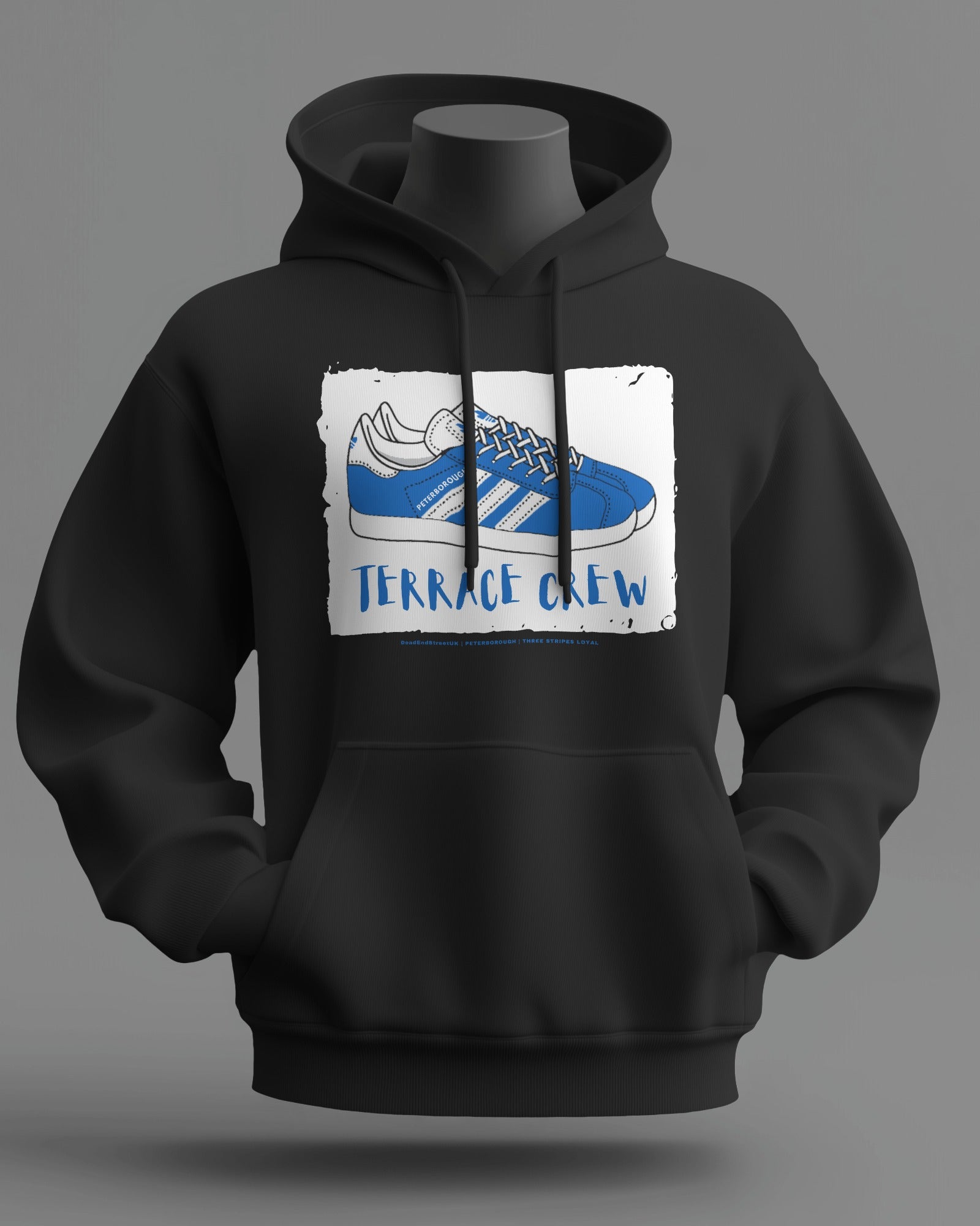 TERRACE CREW Midweight Hoodie | Peterborough Hooligan Firm | Three Stripes Loyal
