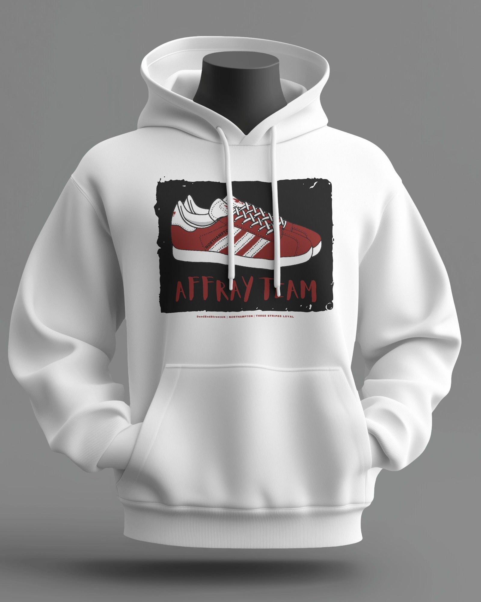 AFFRAY TEAM Midweight Hoodie | Northampton Hooligan Firm | Three Stripes Loyal