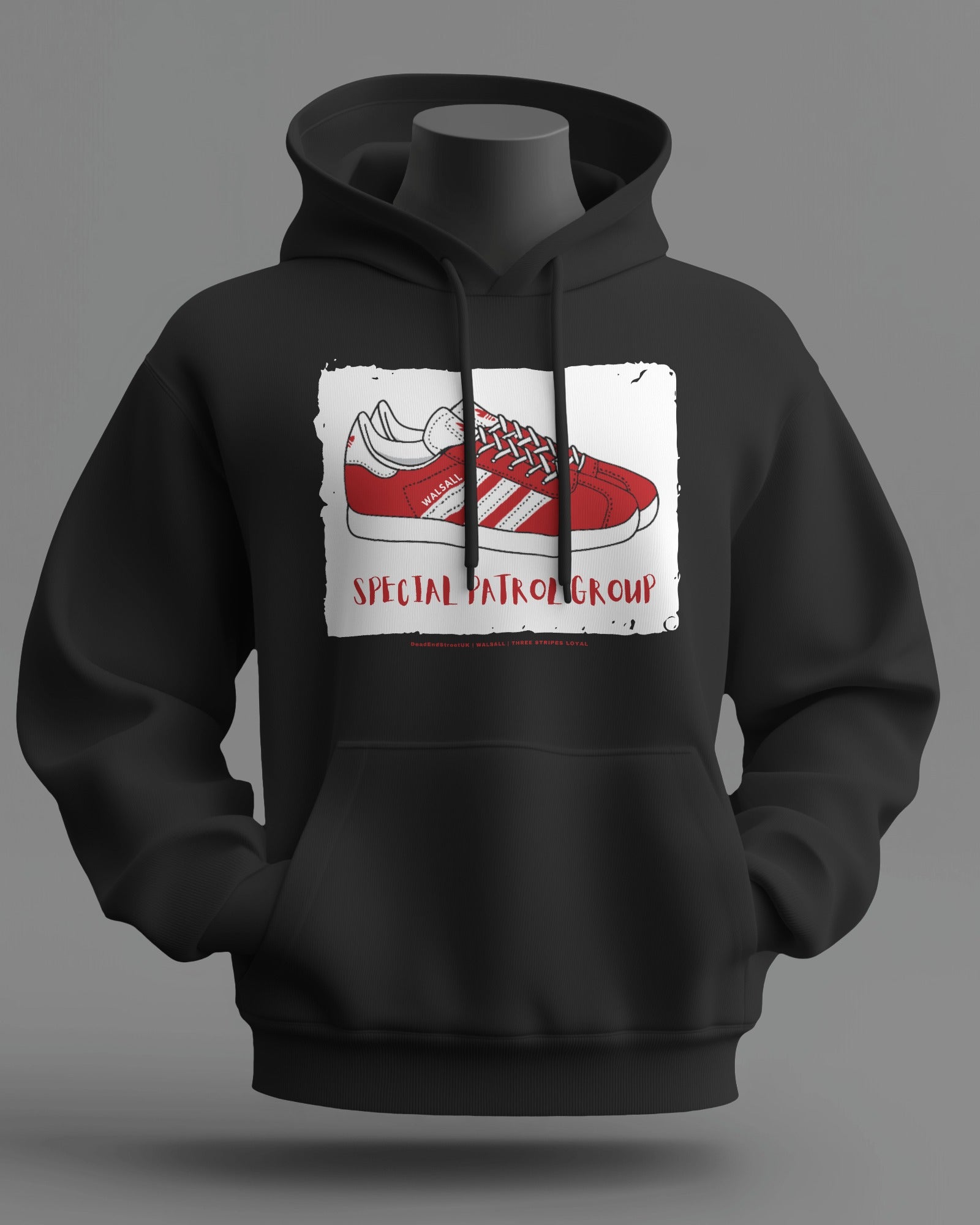 SPECIAL PATROL GROUP Midweight Hoodie | Walsall Hooligan Firm | Three Stripes Loyal