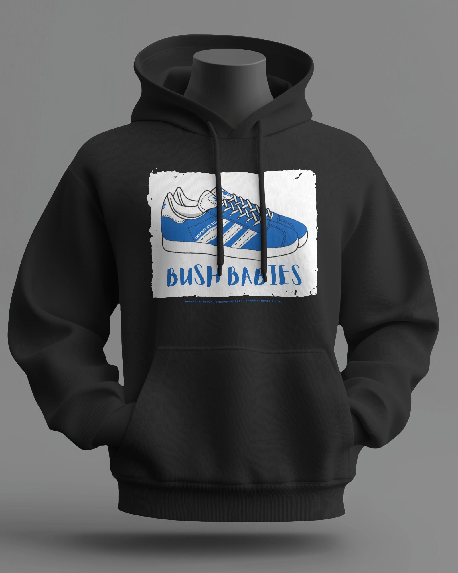 BUSH BABIES Midweight Hoodie | QPR Hooligan Firm | Three Stripes Loyal