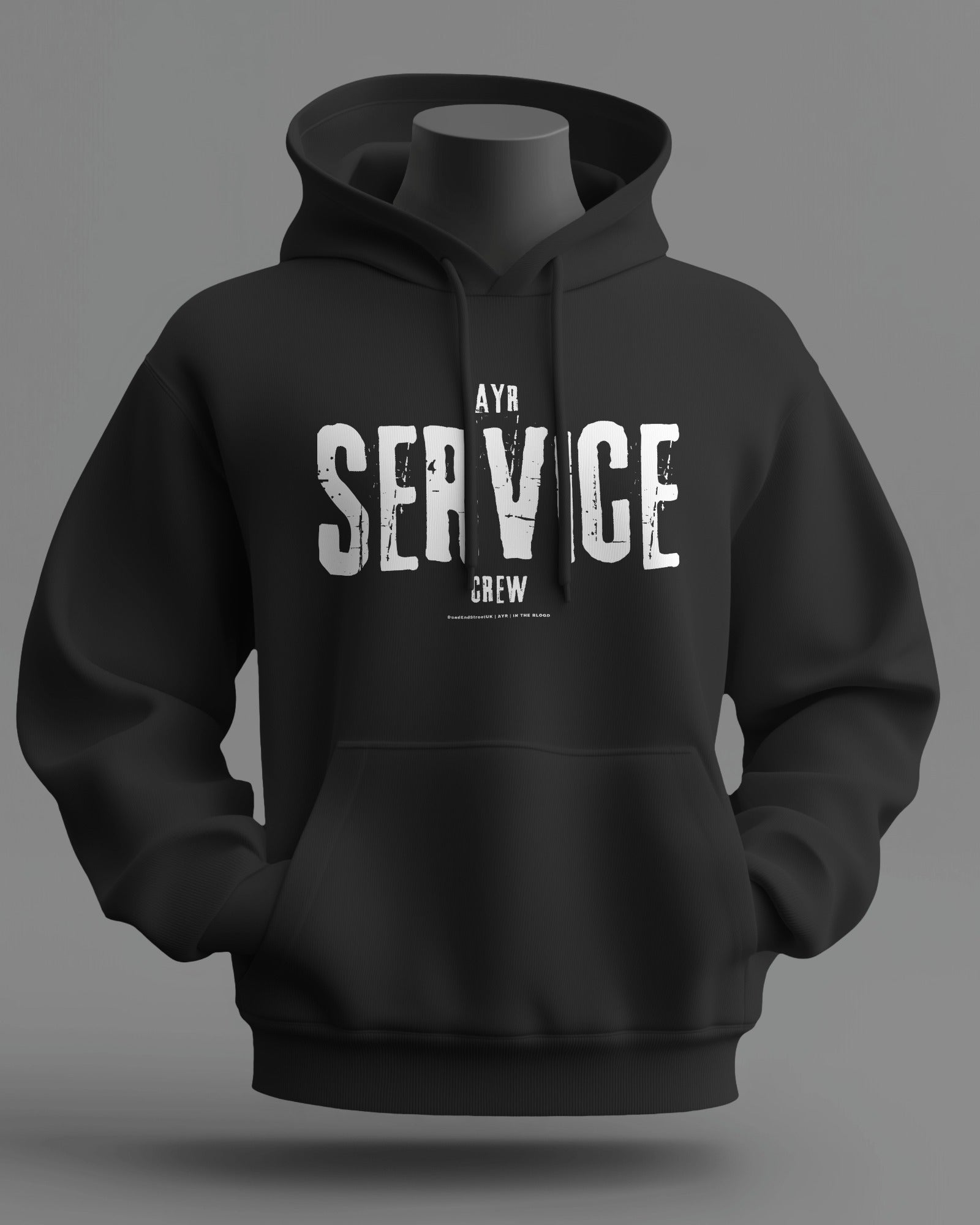 SERVICE Crew Midweight Hoodie | Ayr Hooligan Firm | In The Blood