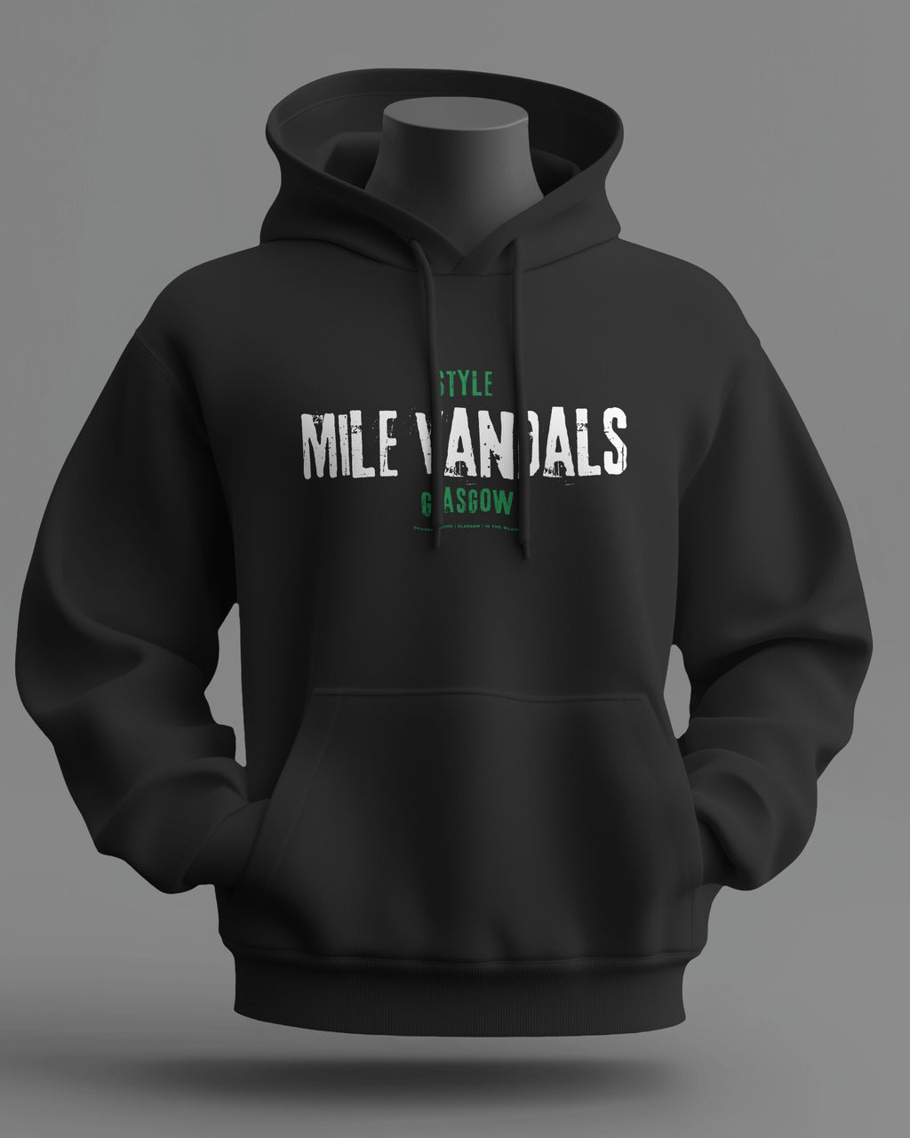Style MILE VANDALS Midweight Hoodie | Celtic Hooligan Firm Glasgow | In The Blood