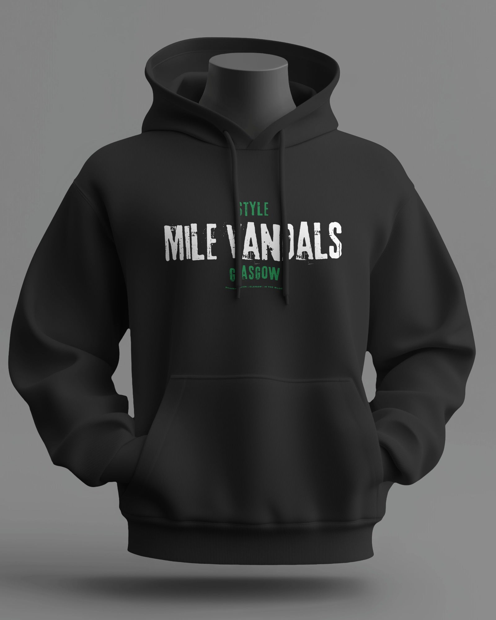 Style MILE VANDALS Midweight Hoodie | Celtic Hooligan Firm Glasgow | In The Blood