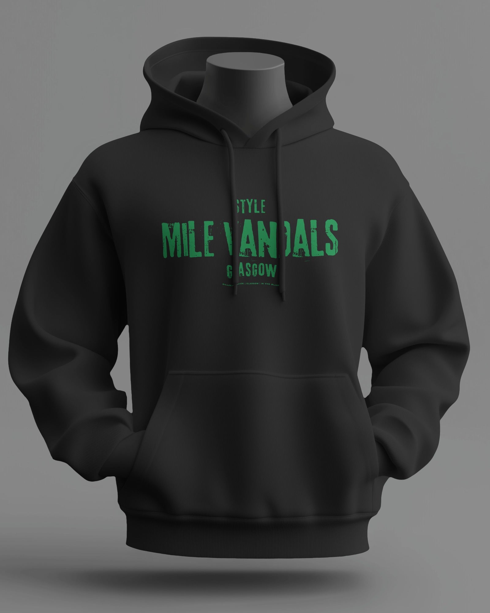 Style MILE VANDALS Midweight Hoodie | Celtic Hooligan Firm Glasgow | In The Blood