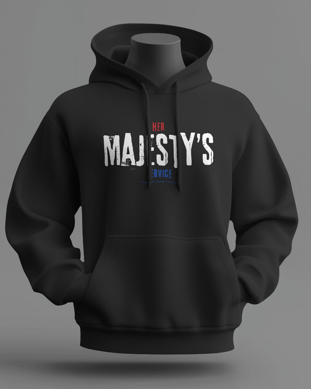 Her MAJESTY'S Service Midweight Hoodie | Rangers Hooligan Firm | In The Blood
