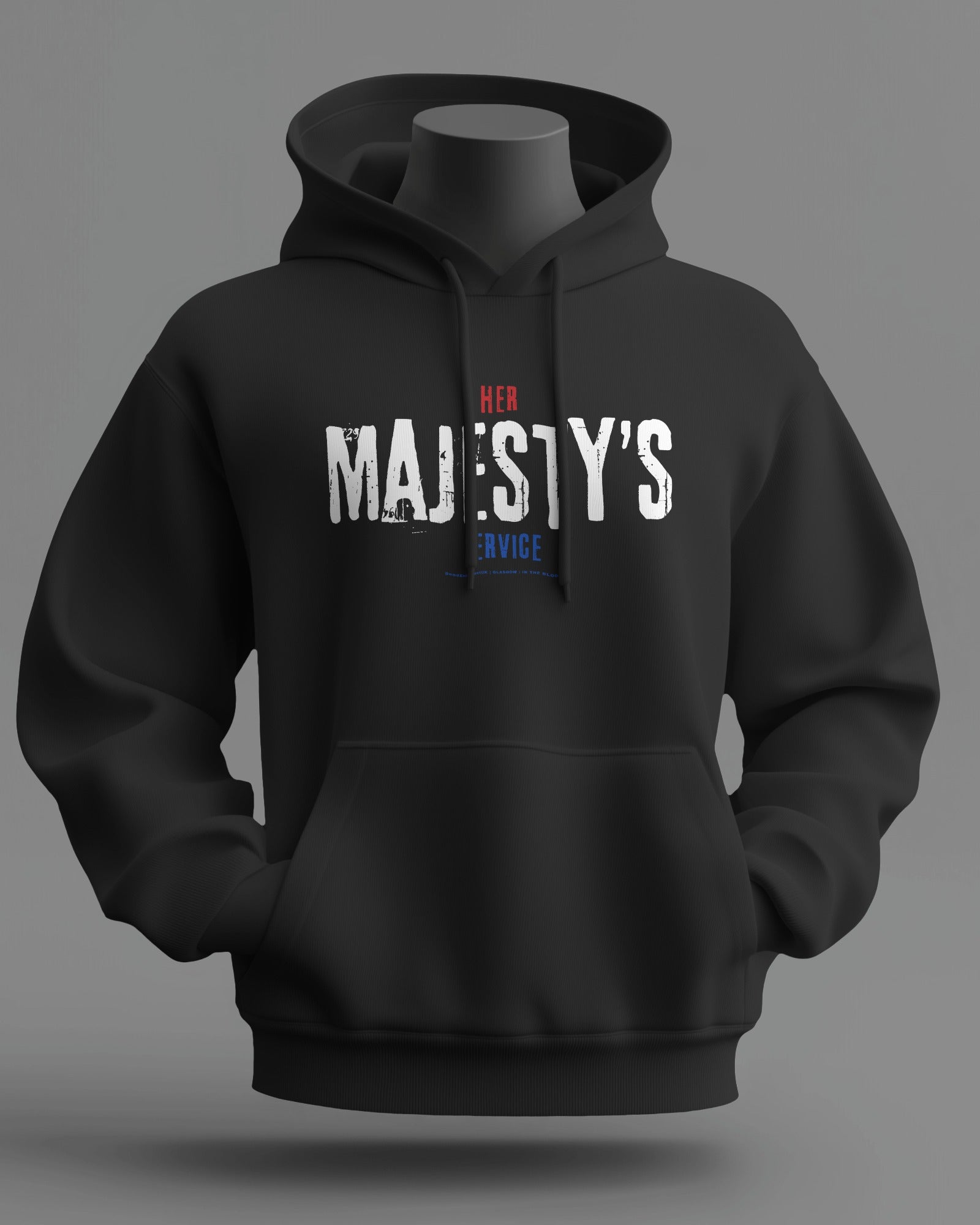 Her MAJESTY'S Service Midweight Hoodie | Rangers Hooligan Firm | In The Blood