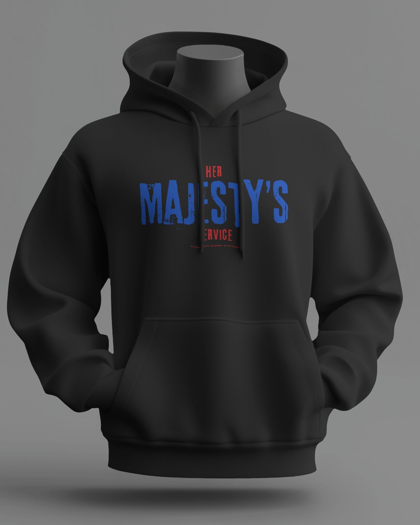Her MAJESTY'S Service Midweight Hoodie | Rangers Hooligan Firm | In The Blood