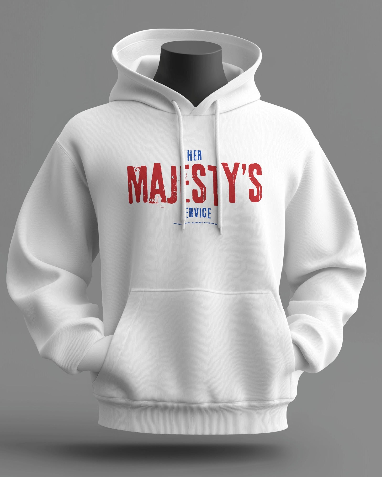 Her MAJESTY'S Service Midweight Hoodie | Rangers Hooligan Firm | In The Blood