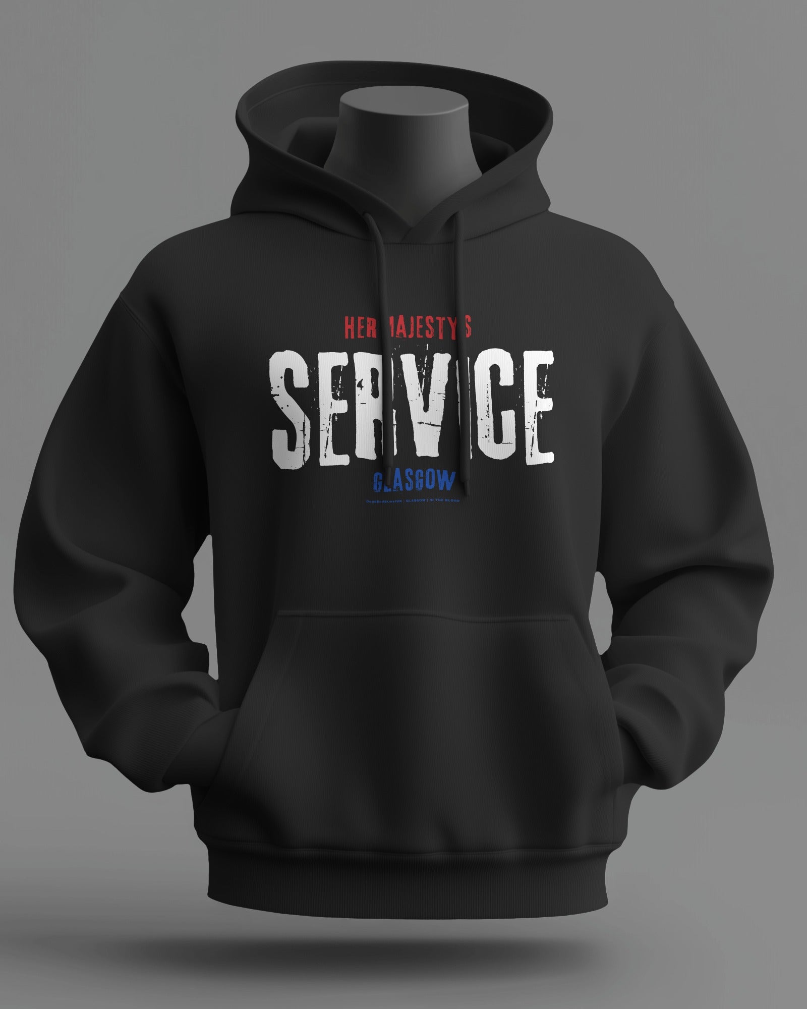 Her Majesty's SERVICE Midweight Hoodie | Rangers Hooligan Firm | In The Blood