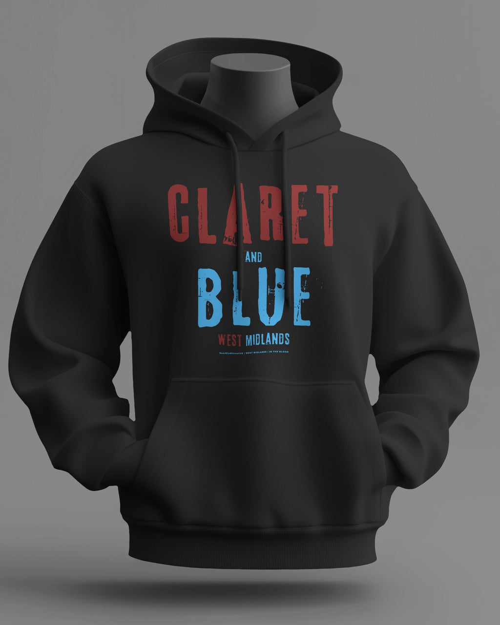 CLARET AND BLUE Midweight Hoodie | West Midlands | In The Blood