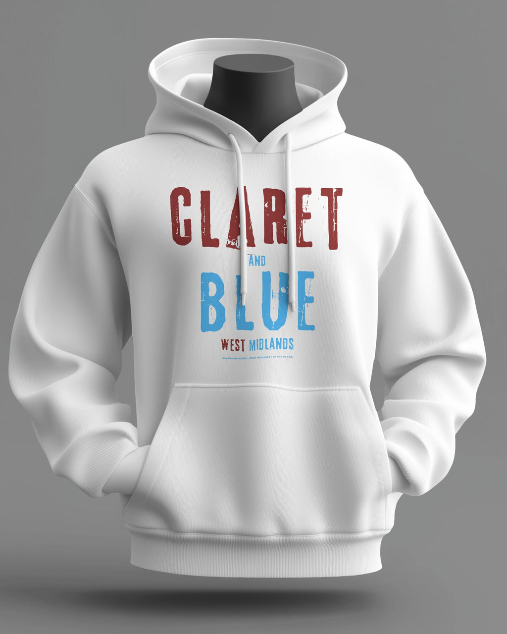 CLARET AND BLUE Midweight Hoodie | West Midlands | In The Blood