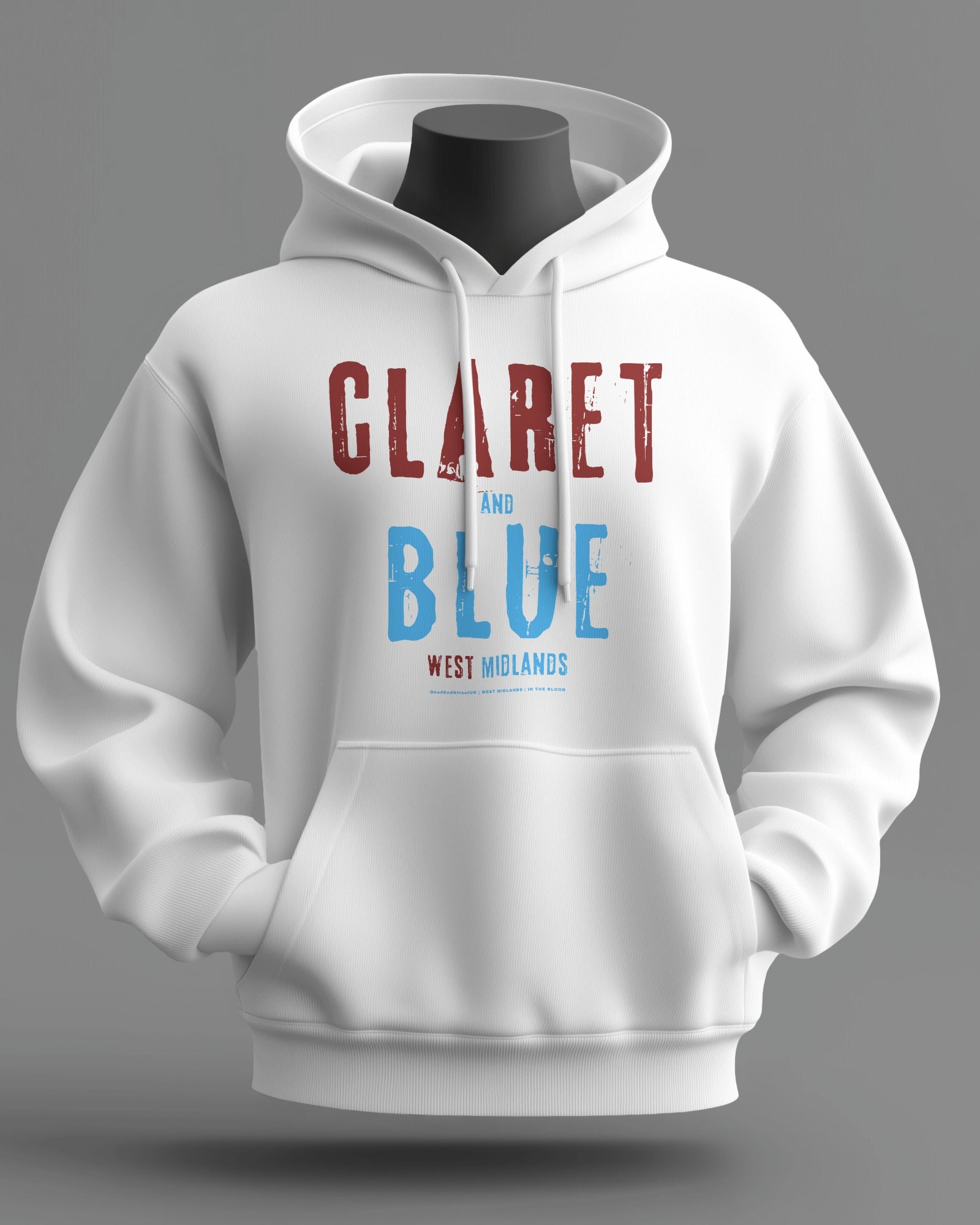 CLARET AND BLUE Midweight Hoodie | West Midlands | In The Blood