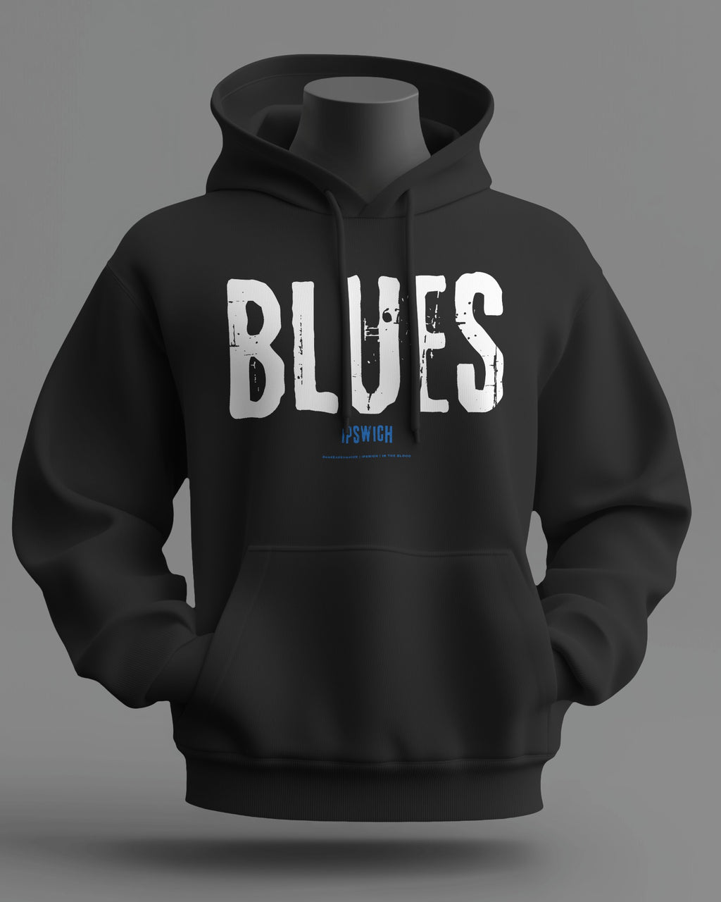 BLUES Midweight Hoodie | Ipswich | In The Blood