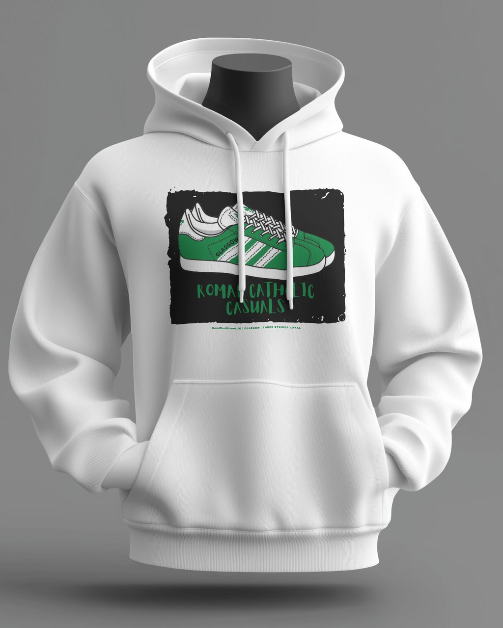 ROMAN CATHOLIC CASUALS Midweight Hoodie | Celtic Hooligan Firm Glasgow | Three Steps Loyal
