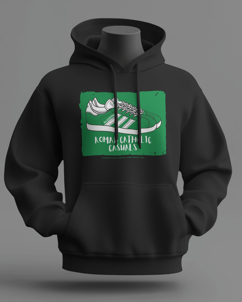 ROMAN CATHOLIC CASUALS Midweight Hoodie | Celtic Hooligan Firm Glasgow | Three Steps Loyal